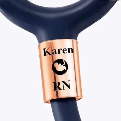 Personalized Stethoscope Name Tag with Pattern and Title for Nurses Doctors Medical Staff