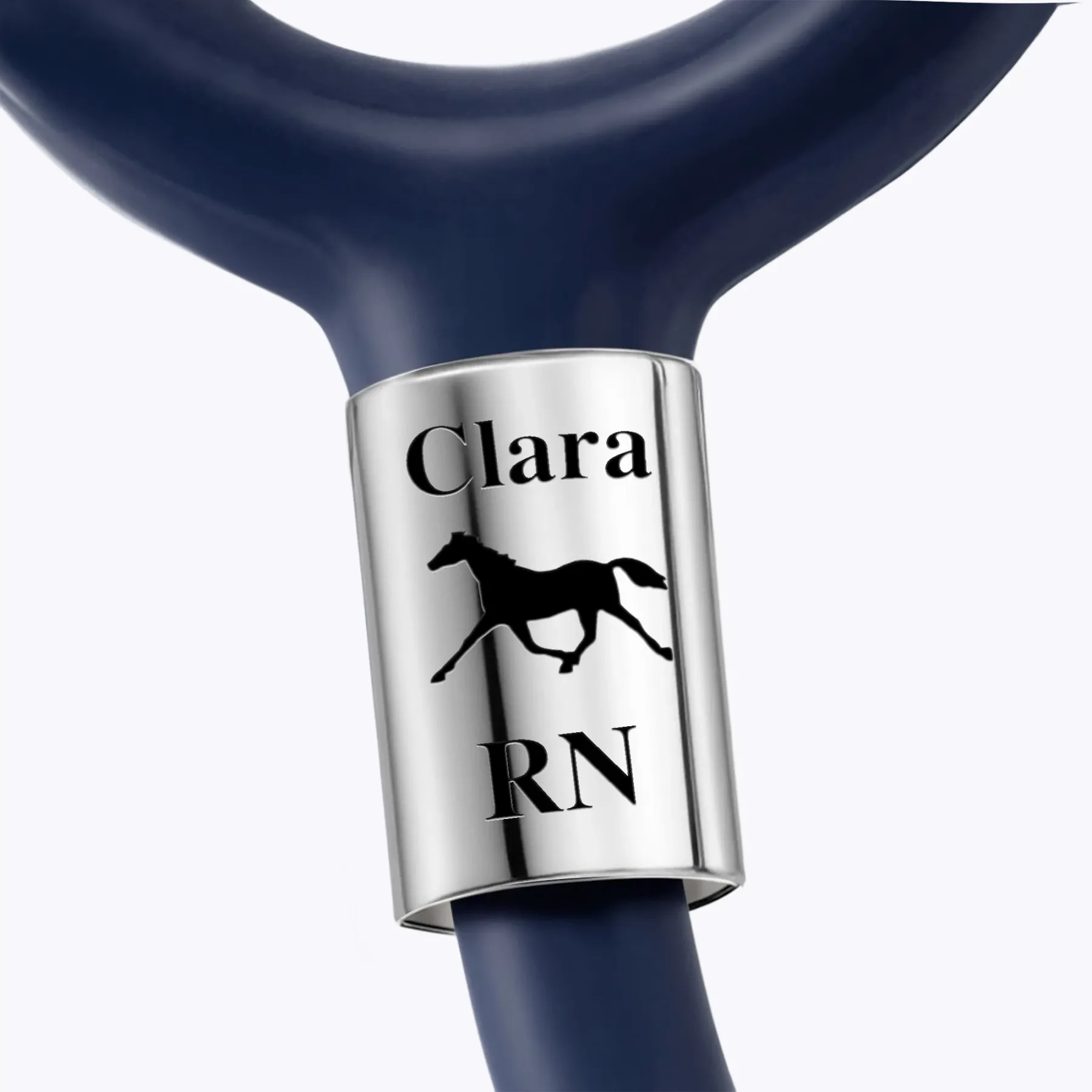 Personalized Stethoscope Name Tag with Pattern and Title for Nurses Doctors Medical Staff