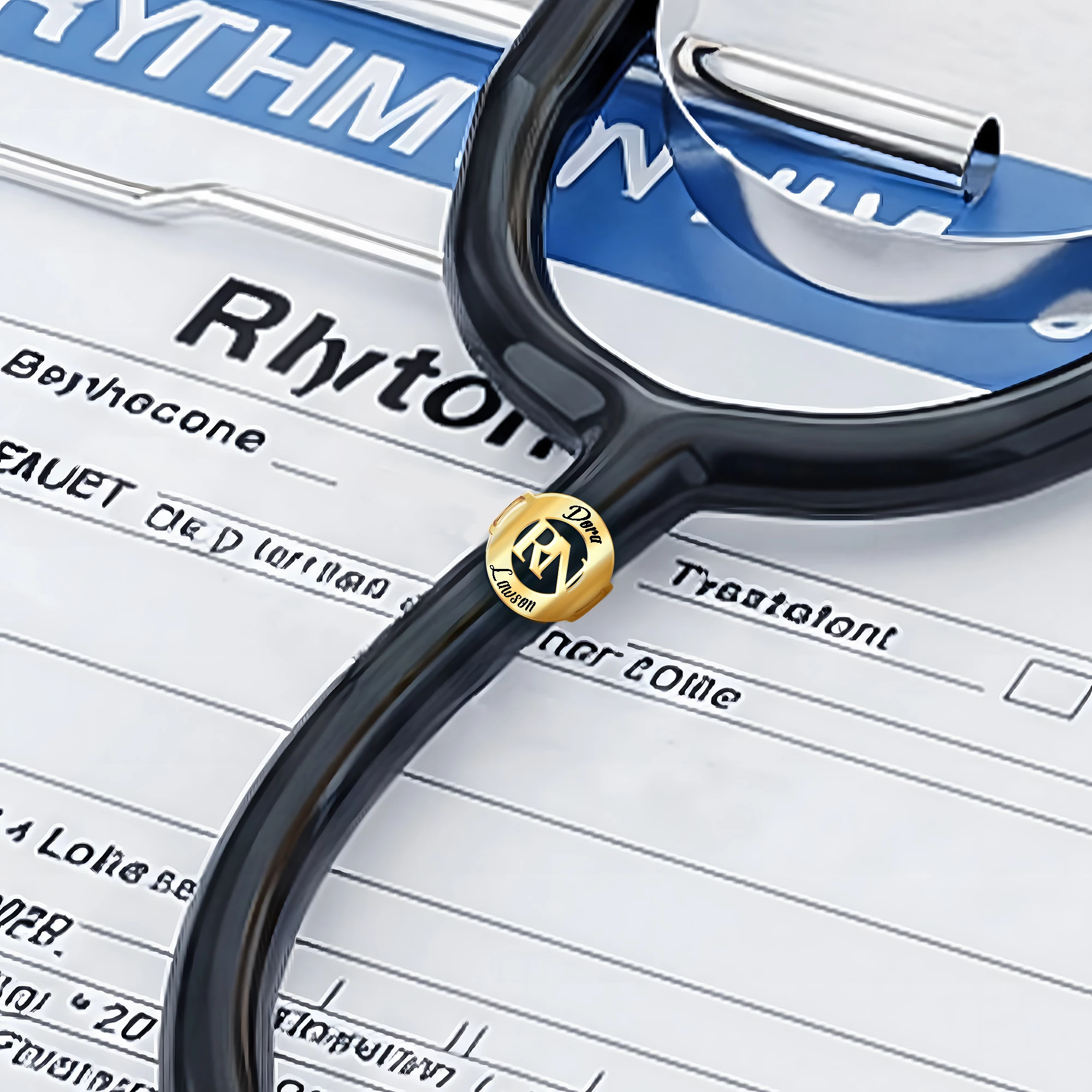 Personalized Stethoscope Name Tag with Title for Nurses Doctors Medical Staff