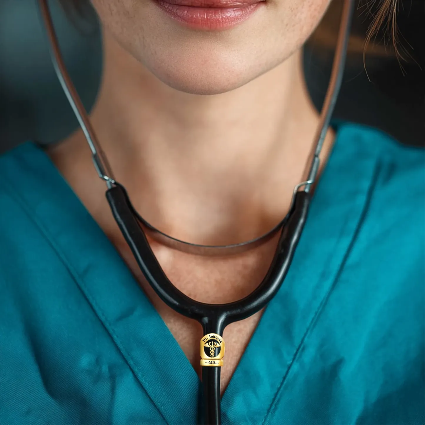 Custom Stethoscope Name Tag with Pattern for Nurses Doctors Medical Staff