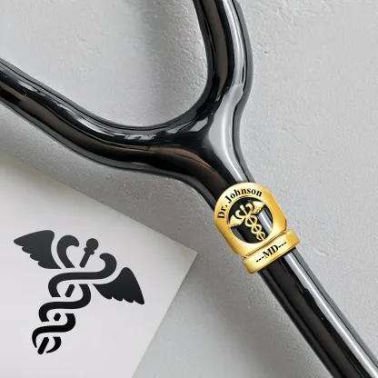 Custom Stethoscope Name Tag with Pattern for Nurses Doctors Medical Staff
