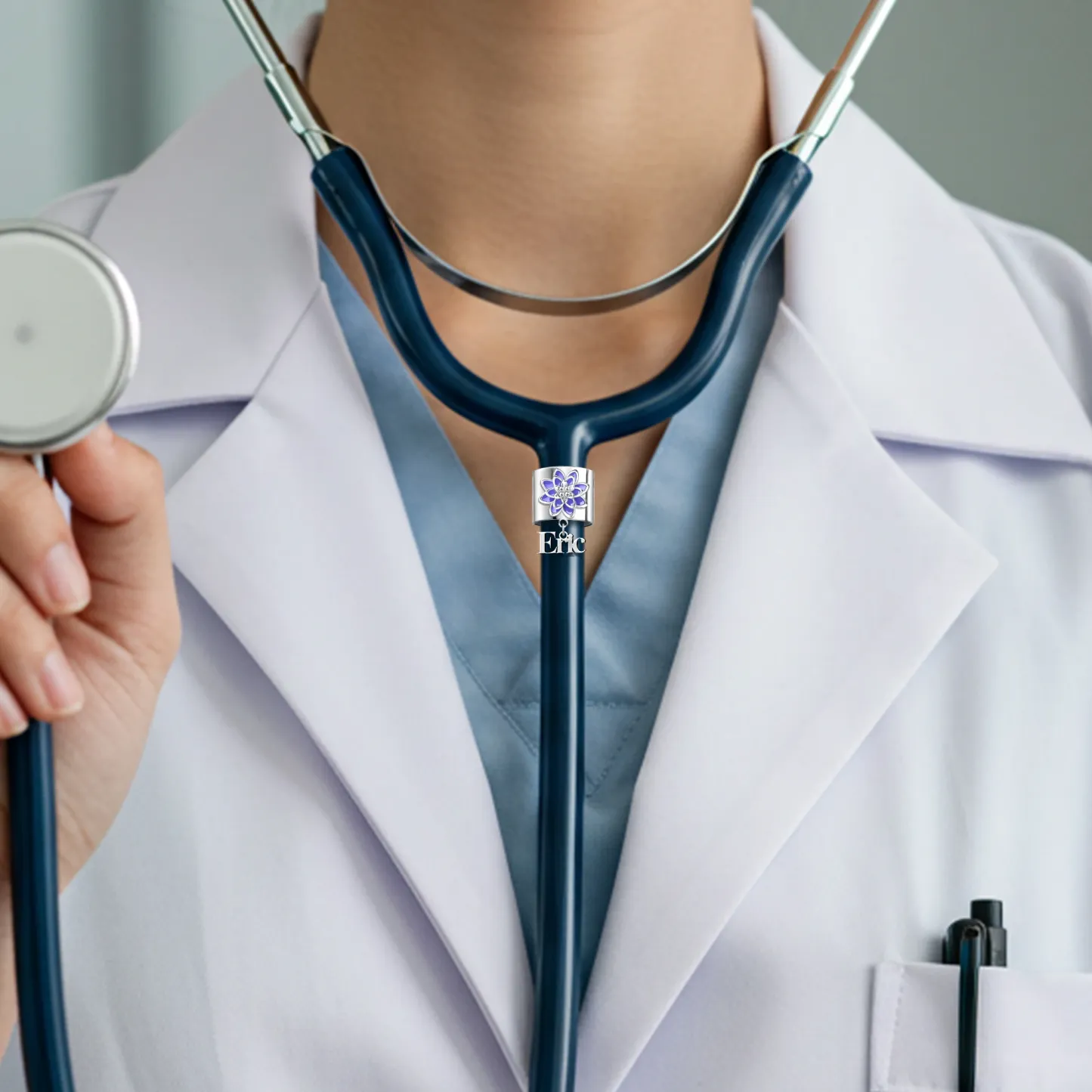 Custom Birth Flower  Name Tag