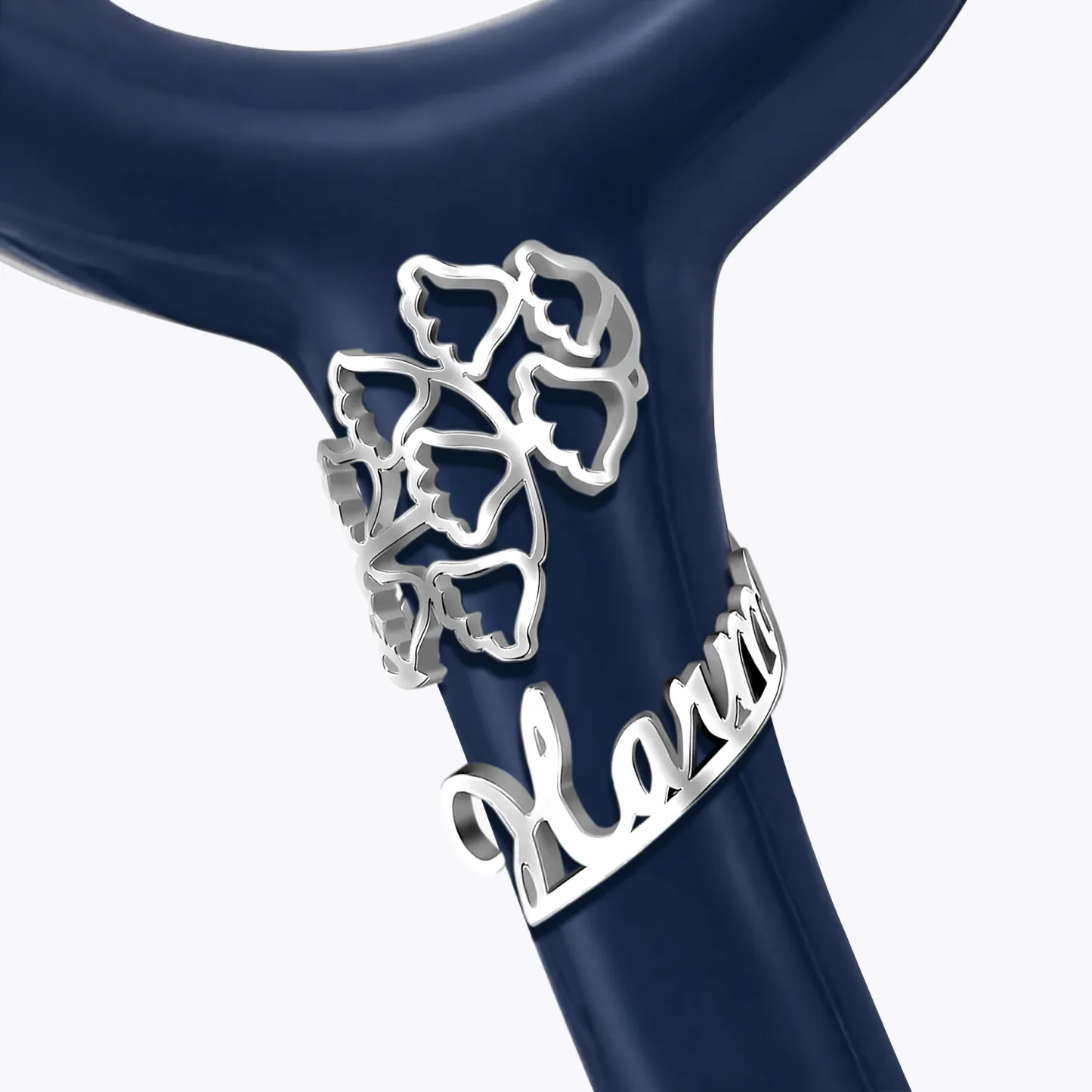 Custom Stethoscope Name Tag with Birthflower for Nurses Doctors Medical Staff