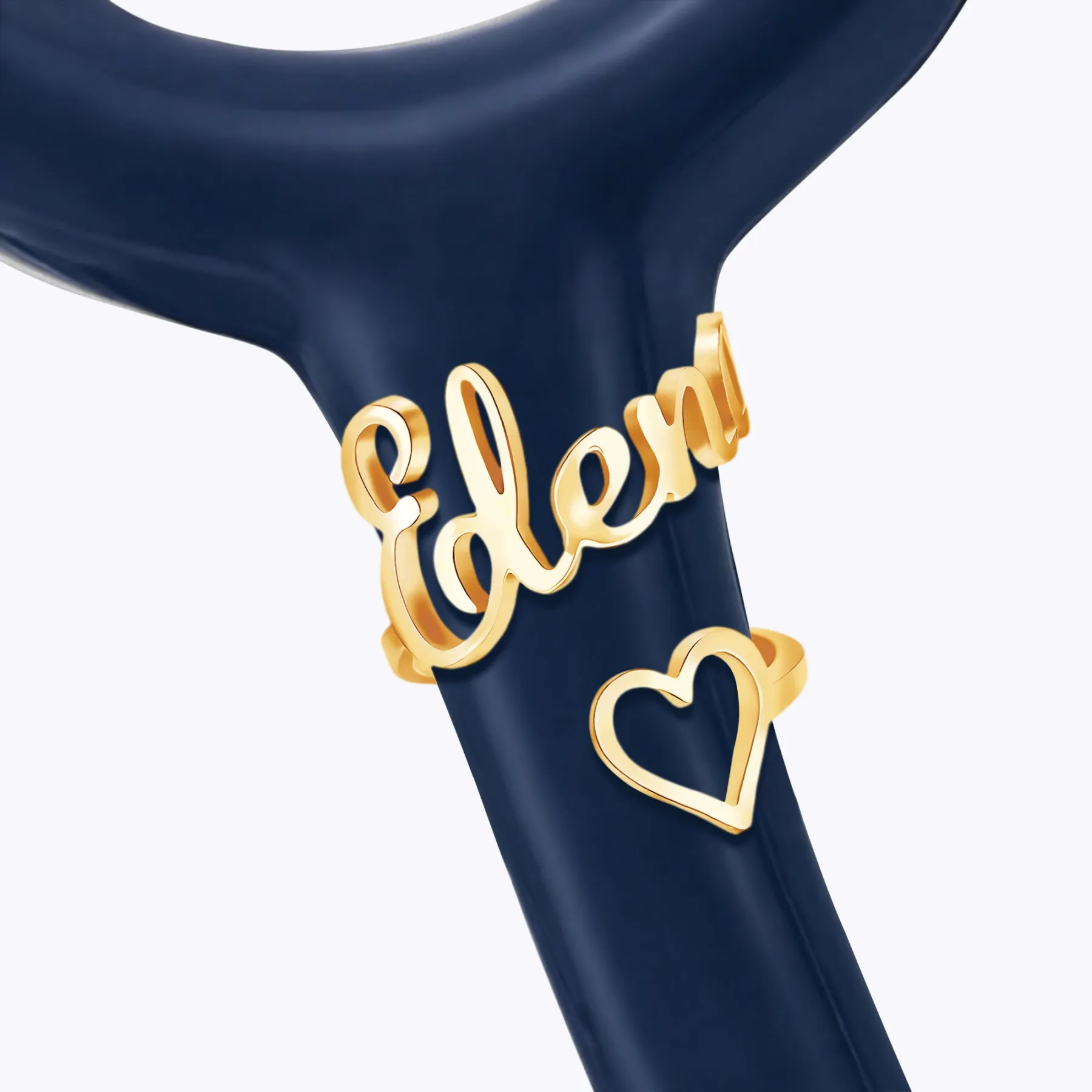 Custom Stethoscope Name Tag with Heart Pattern for Nurses Doctors Medical Staff