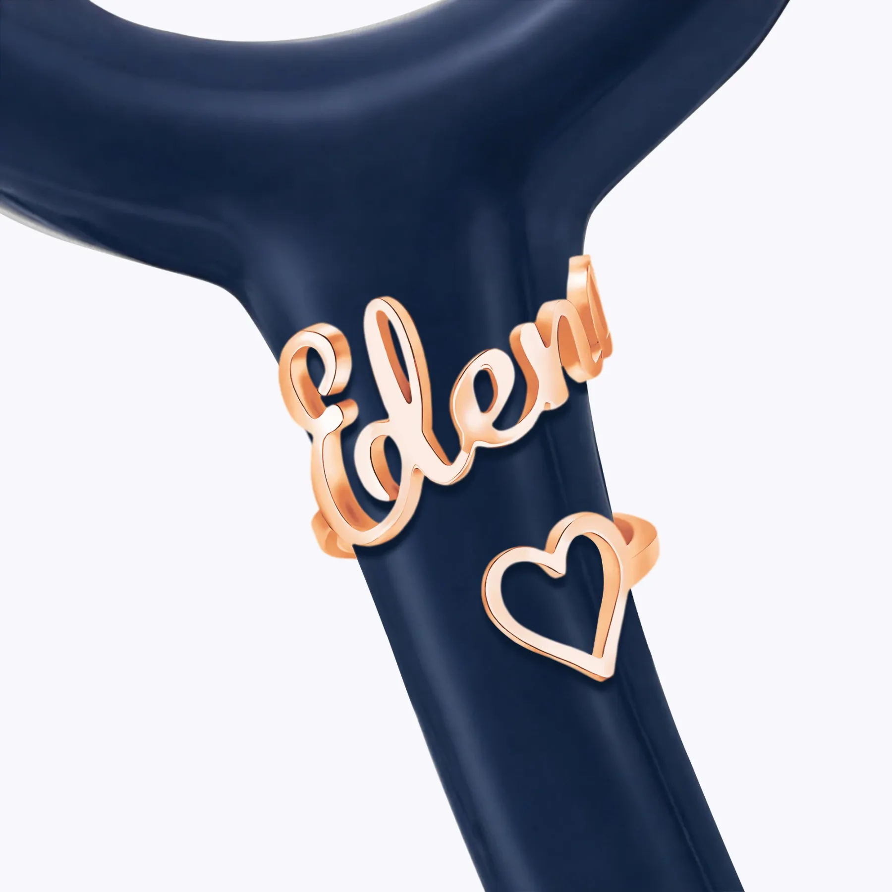 Custom Stethoscope Name Tag with Heart Pattern for Nurses Doctors Medical Staff