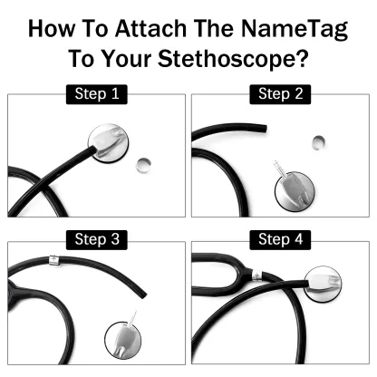 Custom Round Shape Pavé Stethoscope Charm with Photo for Nurses Doctors Medical Staff