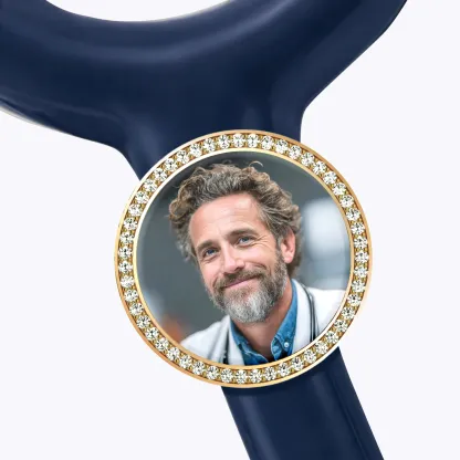 Custom Round Shape Pavé Stethoscope Charm with Photo for Nurses Doctors Medical Staff