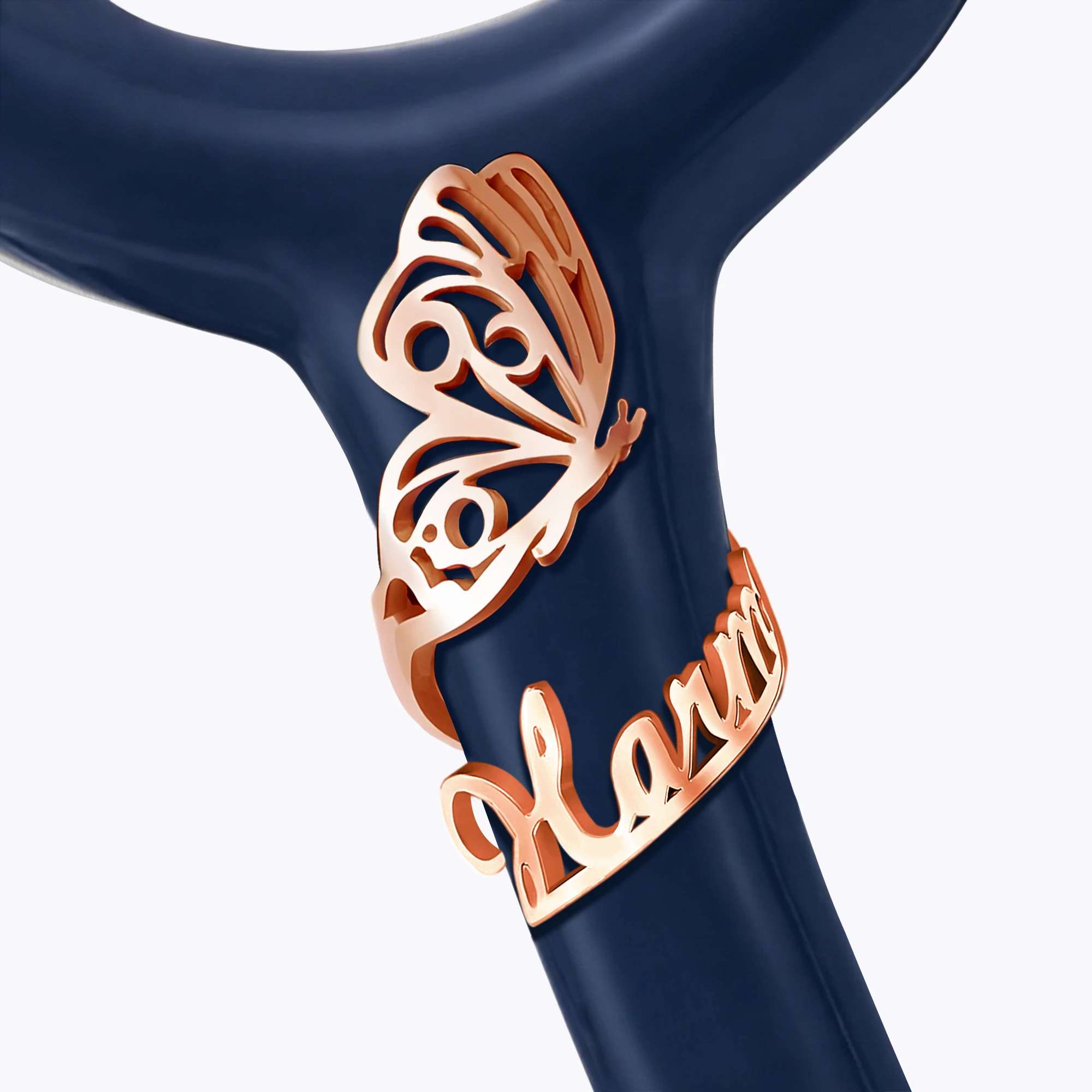 Custom Stethoscope Name Tag with Butterfly for Nurses Doctors Medical Staff