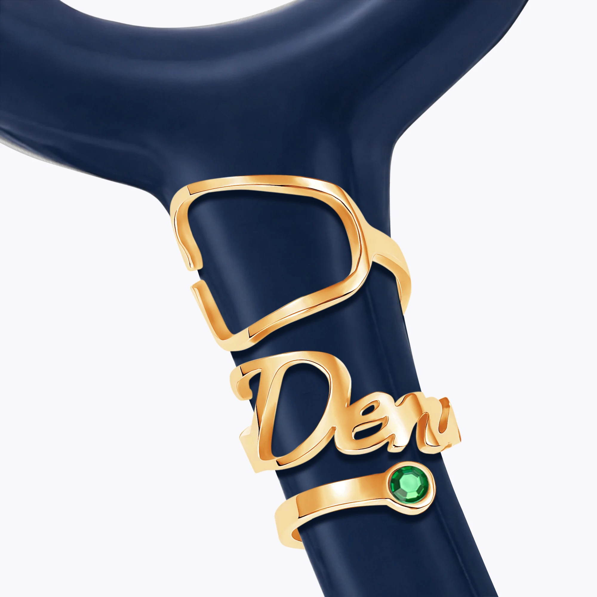 Custom Stethoscope Name Tag with Stethoscope Shape and Birthstone