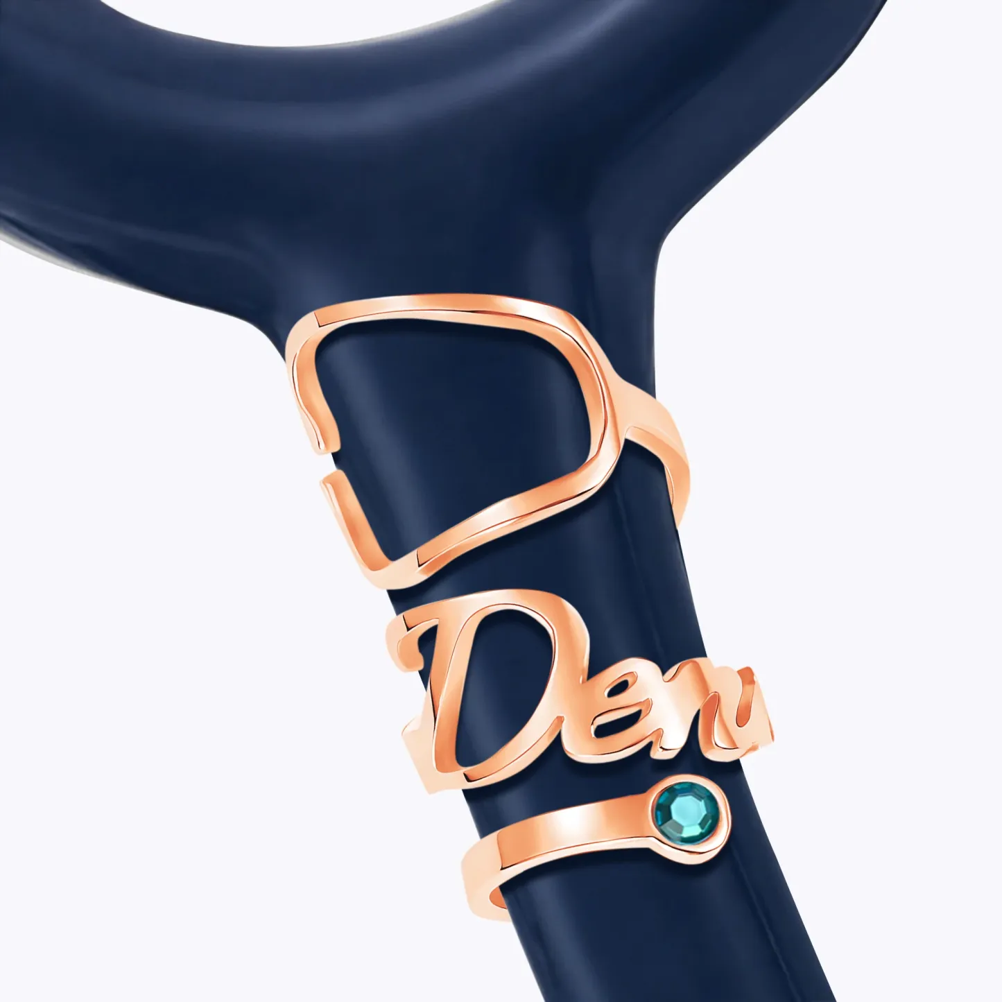 Custom Stethoscope Name Tag with Stethoscope Shape and Birthstone