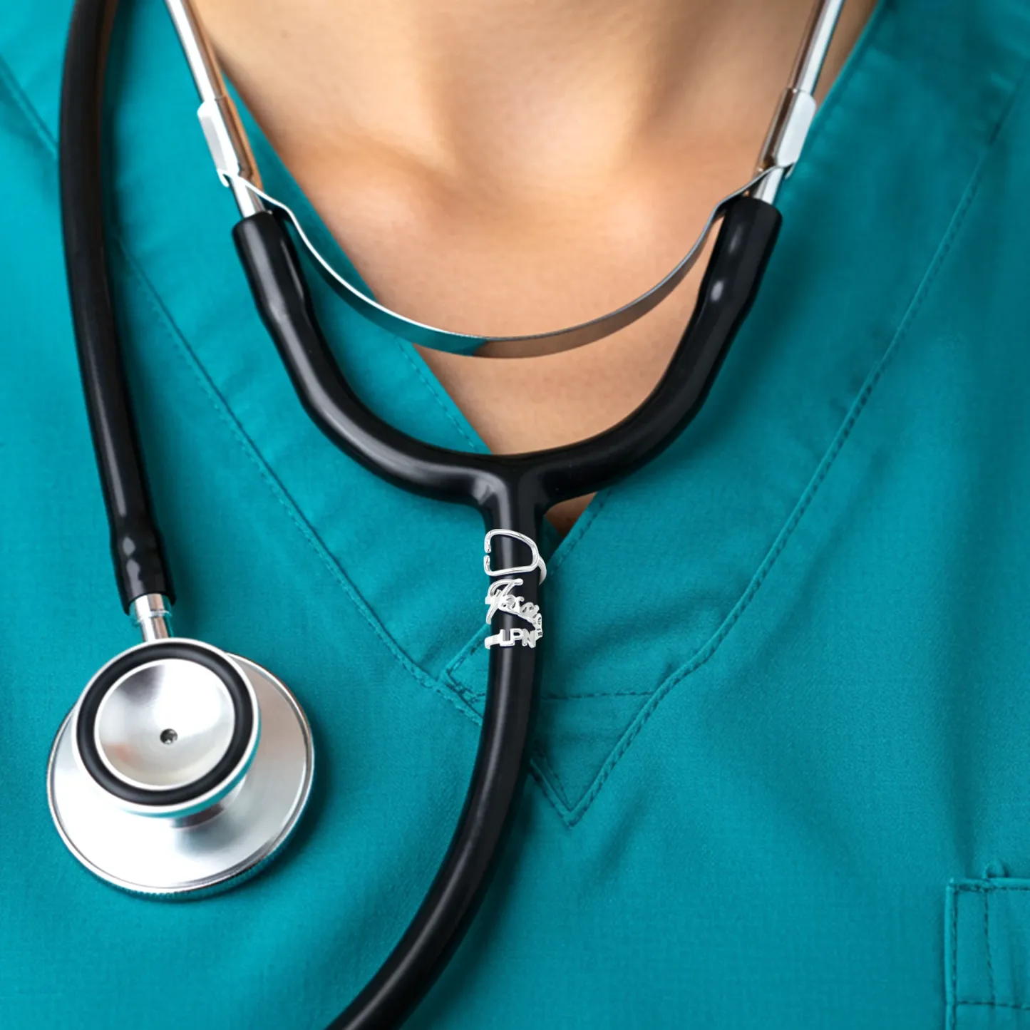 Custom Stethoscope Name Tag with Stethoscope Shape and Title