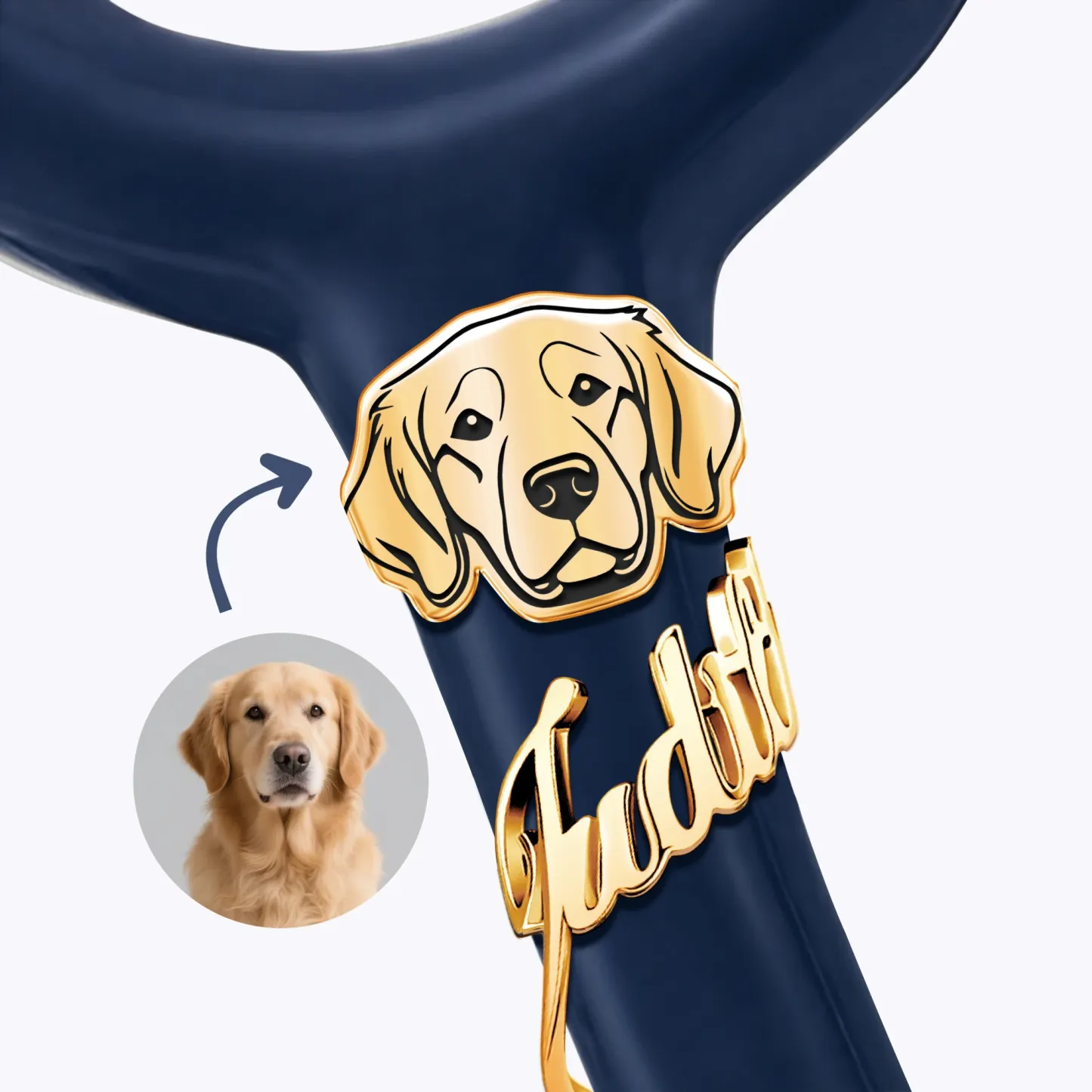 Custom Stethoscope Name Tag with Dog Cat Pet Face for Nurses Doctors Medical Staff