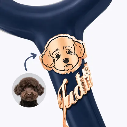 Custom Stethoscope Name Tag with Dog Cat Pet Face for Nurses Doctors Medical Staff