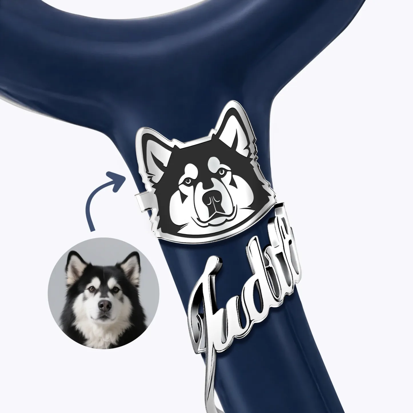 Custom Stethoscope Name Tag with Dog Cat Pet Face for Nurses Doctors Medical Staff