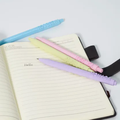 Personalized Name Text 6Pcs Multi-color 0.5mm Black Pens