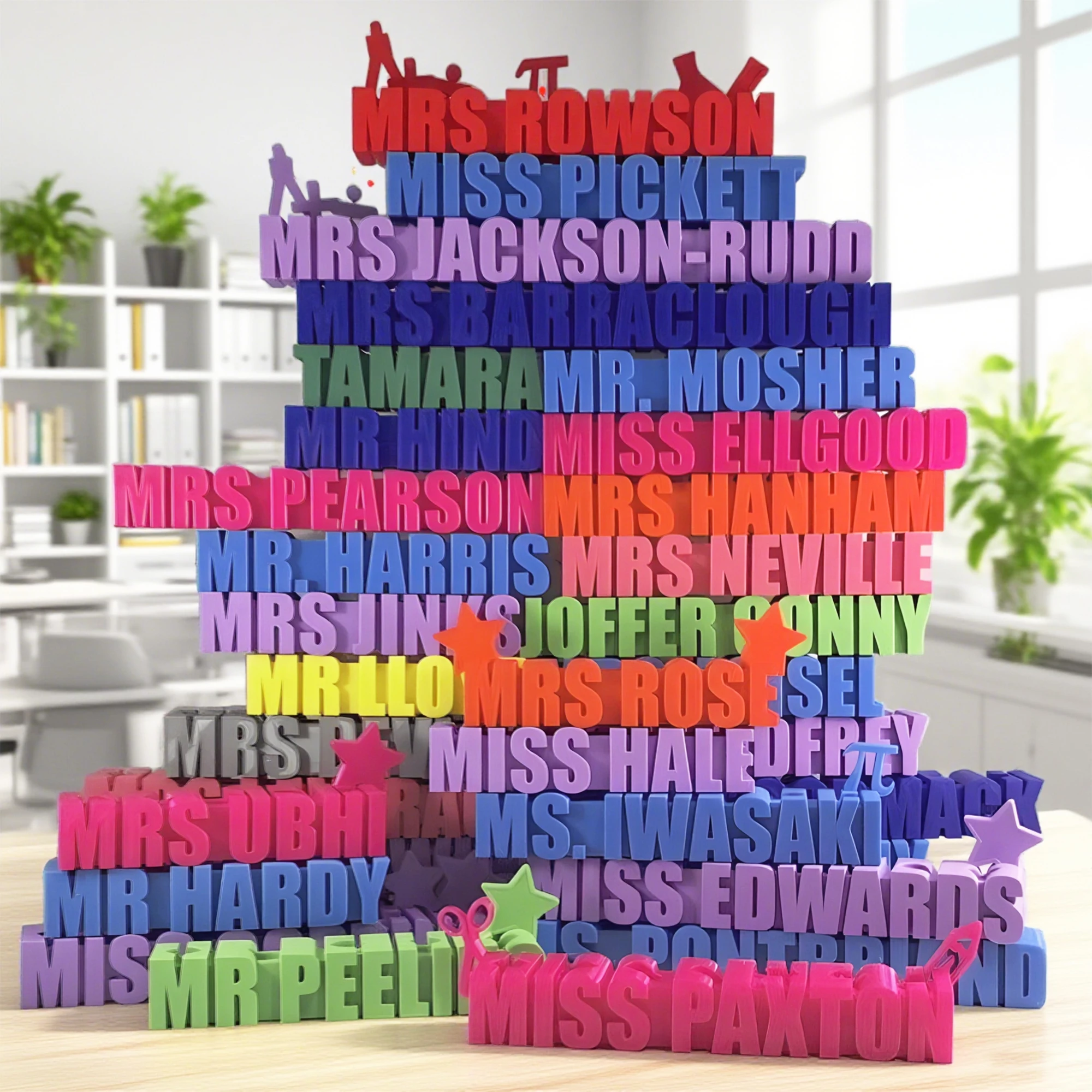 Personalized 3D Printed Name Pen Holder