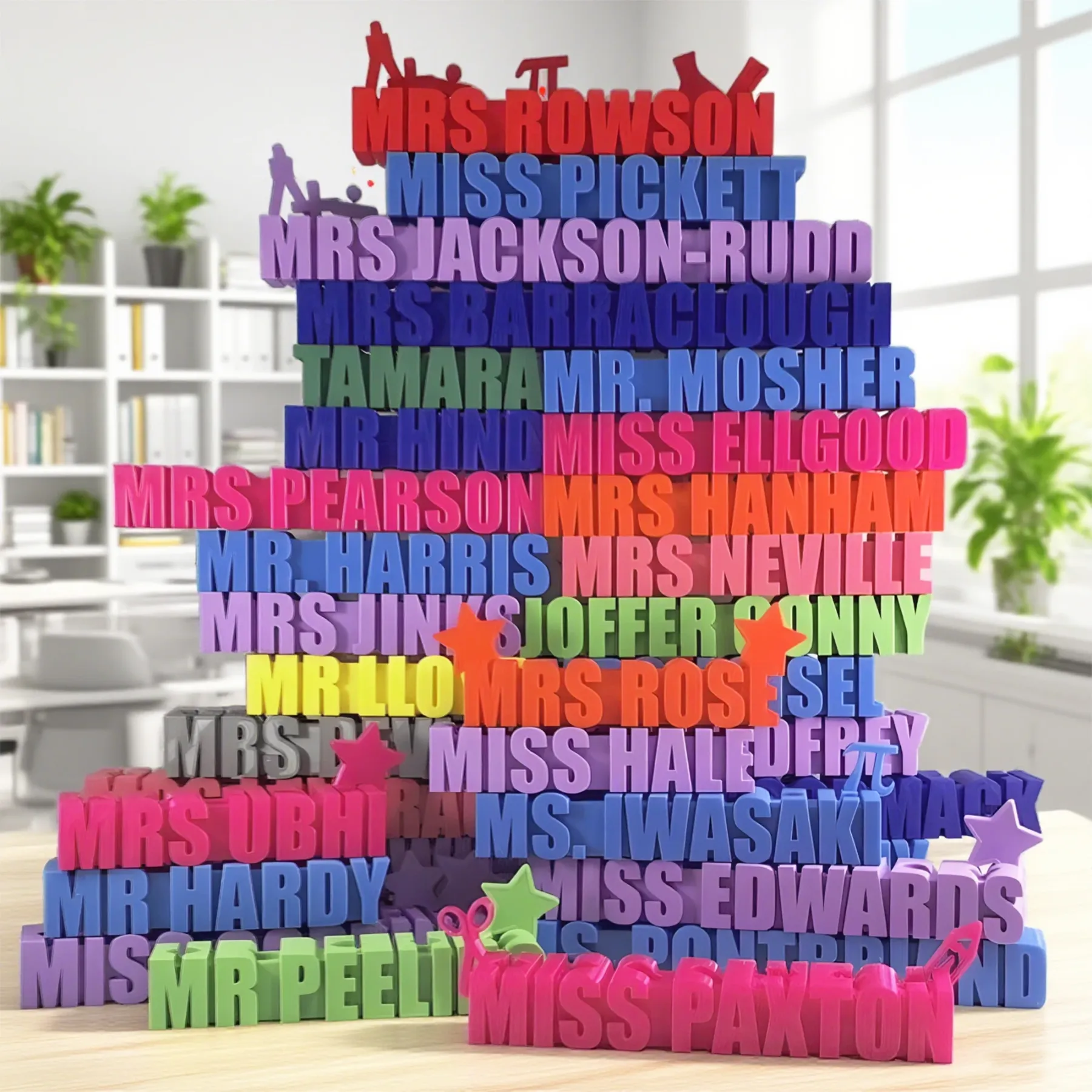 Personalized 3D Printed Name Pen Holder