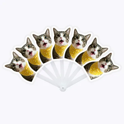 Custom Dog Cat Pet Foldable Handheld Fans