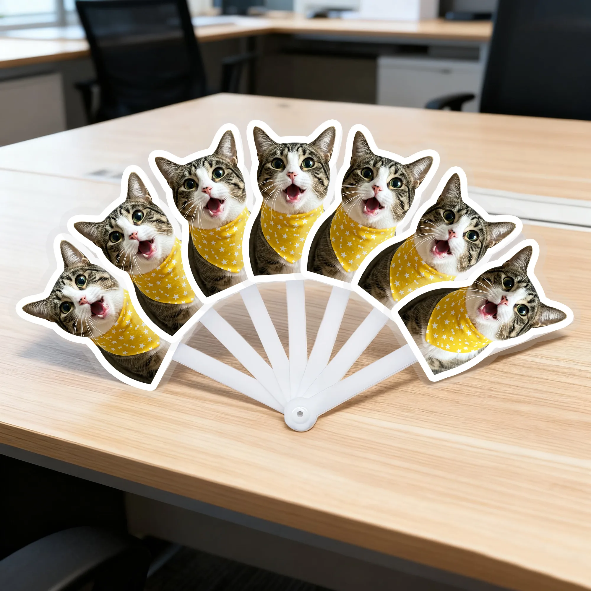 Custom Dog Cat Pet Foldable Handheld Fans