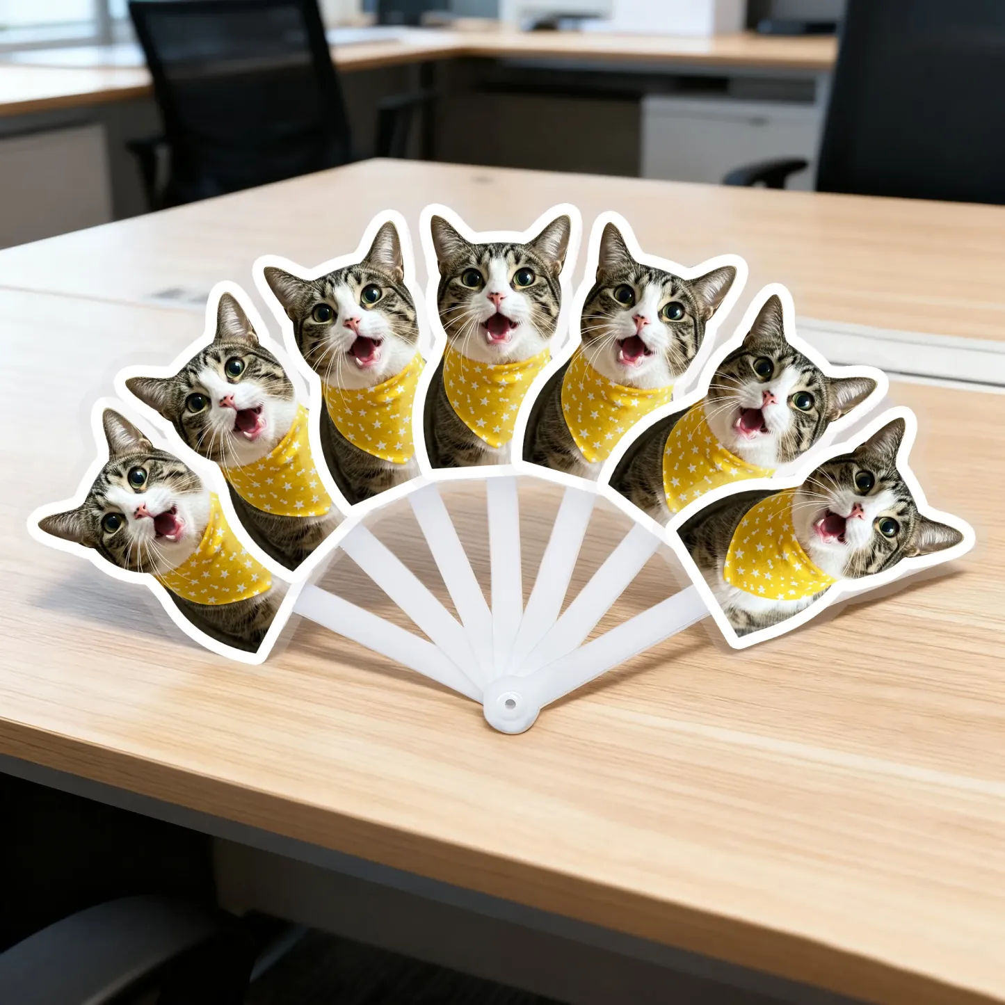 Custom Dog Cat Pet Foldable Handheld Fans