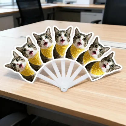 Custom Dog Cat Pet Foldable Handheld Fans