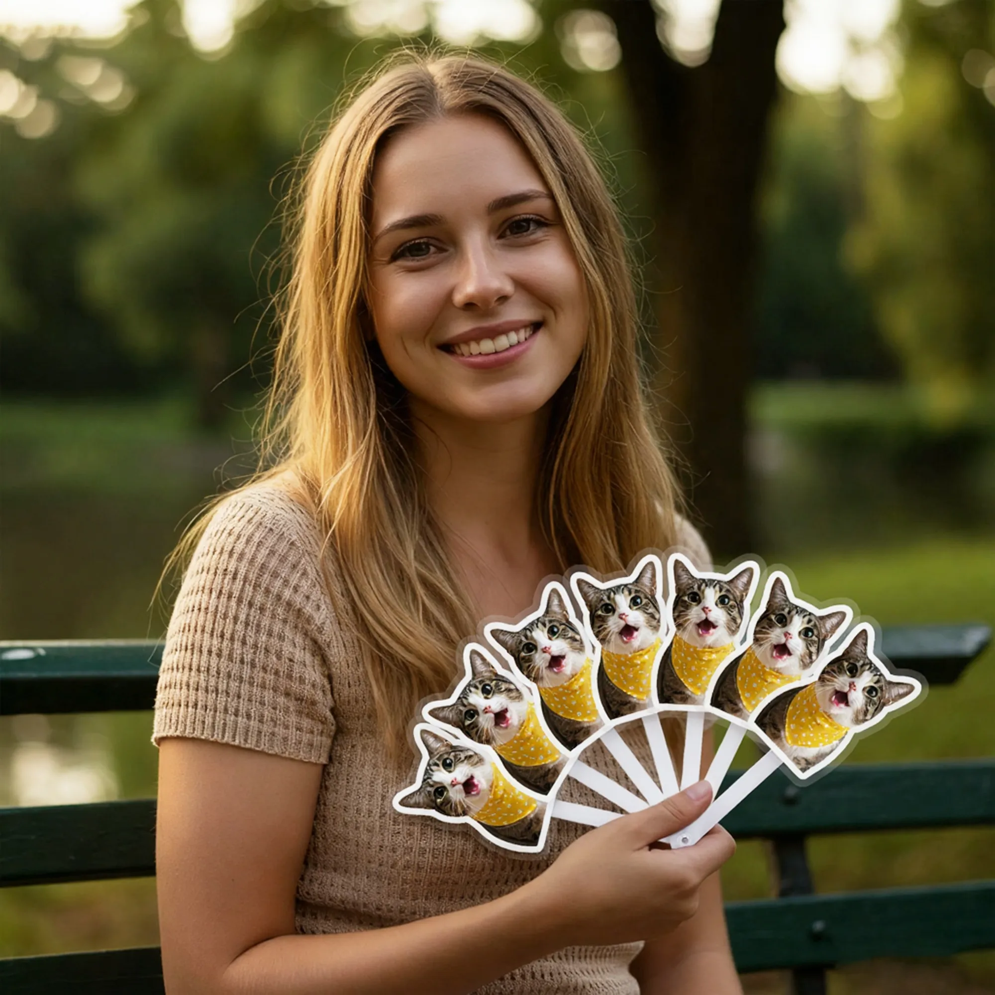 Custom Dog Cat Pet Foldable Handheld Fans