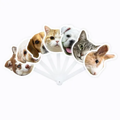 Custom 1-7 Pet Photo Foldable Handheld Fan