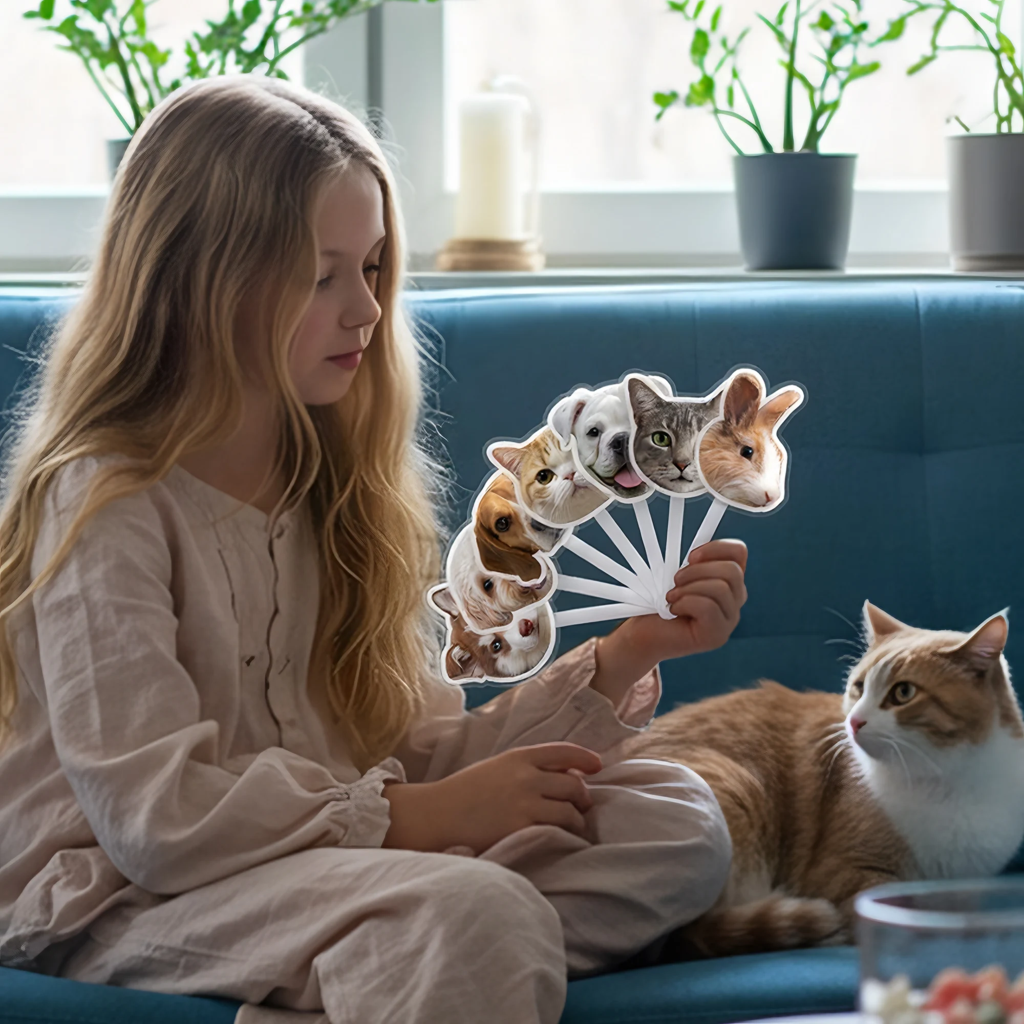 Custom 1-7 Pet Photo Foldable Handheld Fan