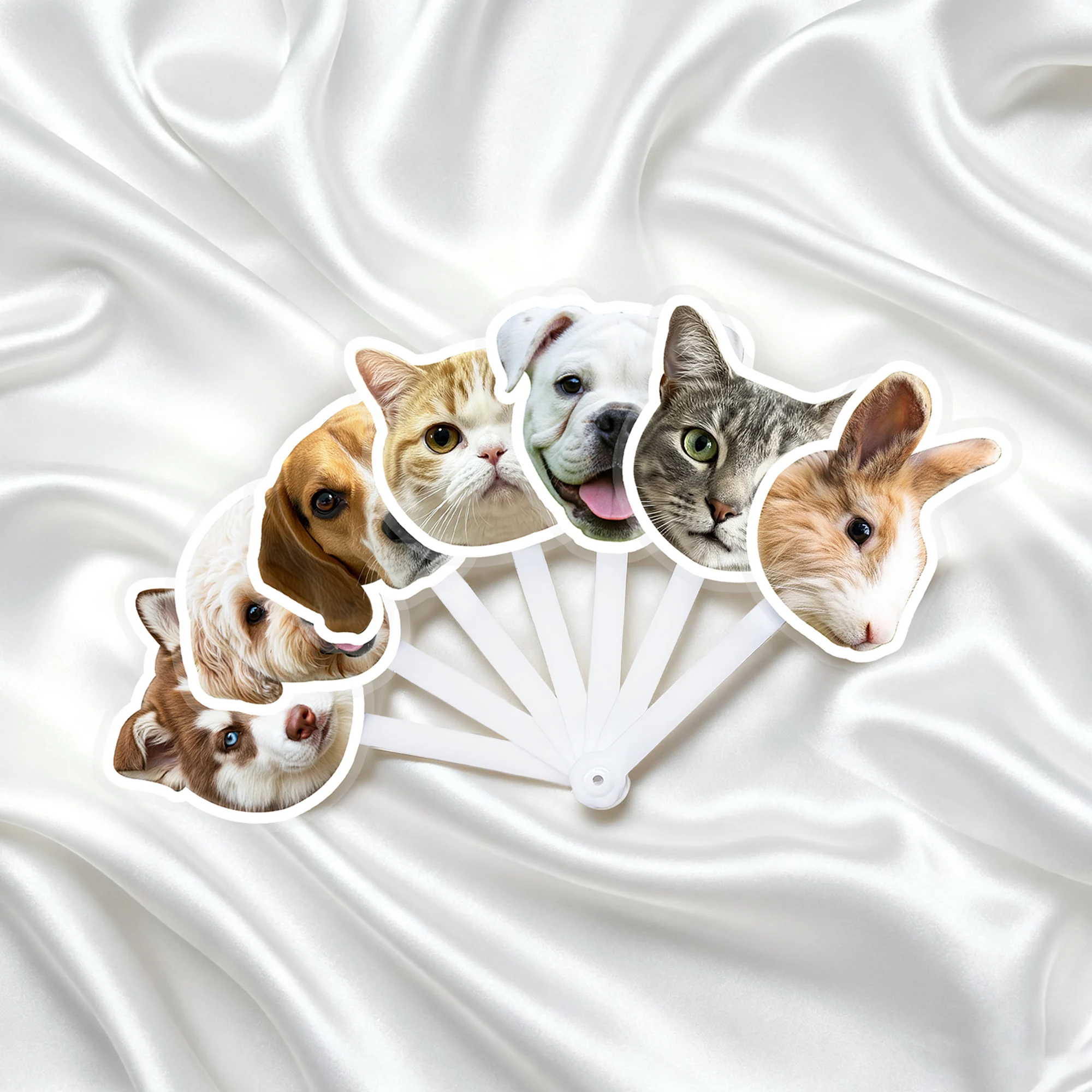 Custom 1-7 Pet Photo Foldable Handheld Fan