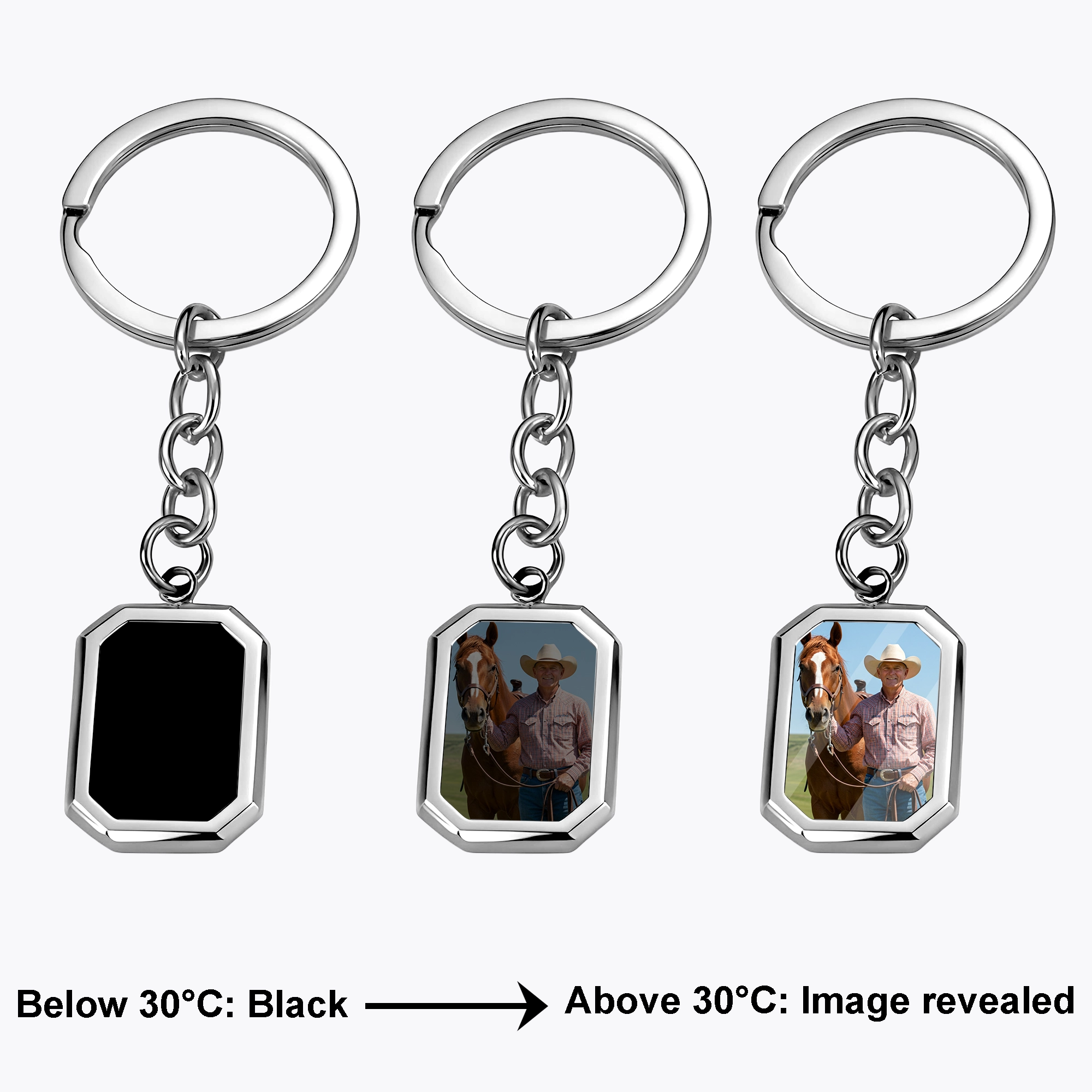 Custom Photo Heat Activated Keychain