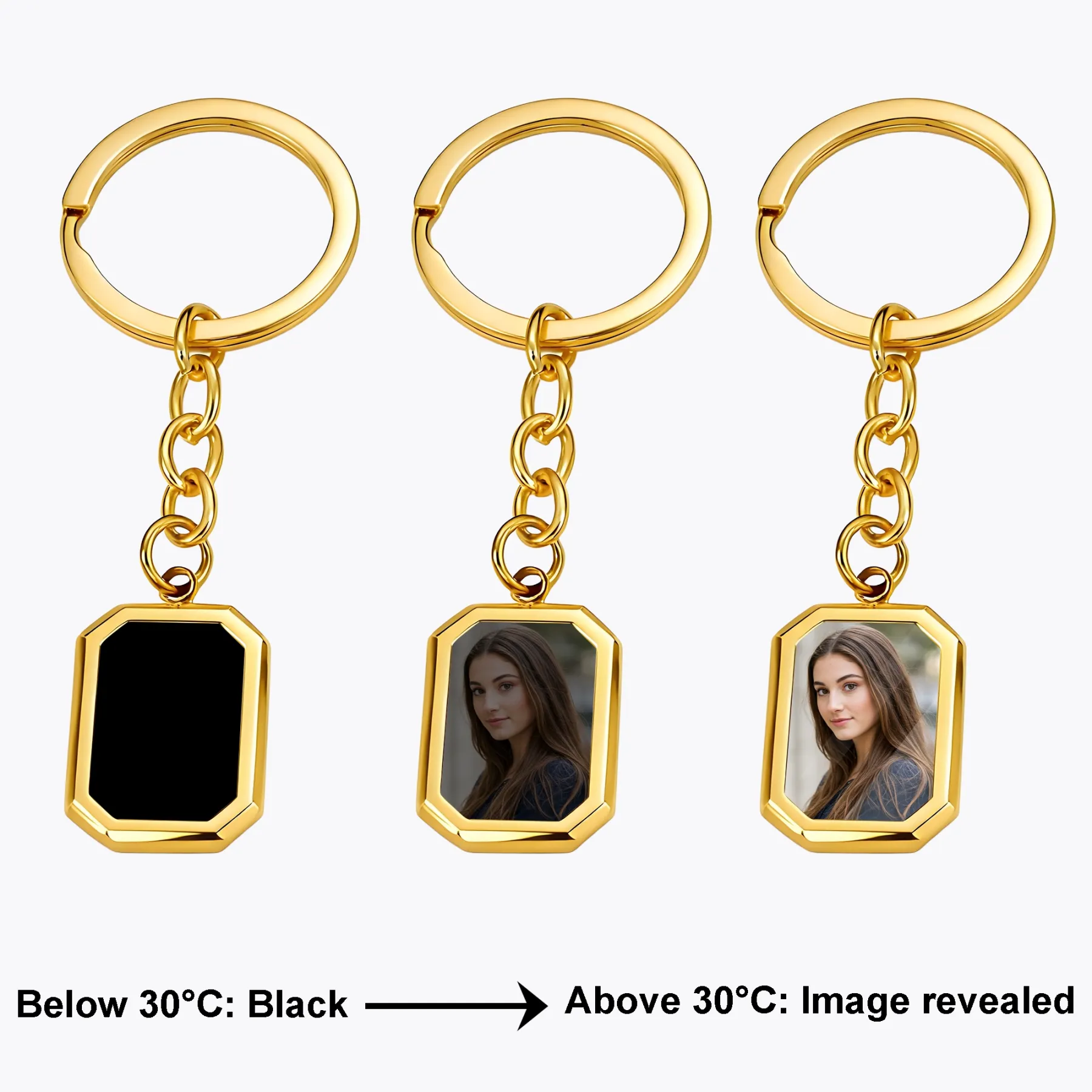 Custom Photo Heat Activated Keychain