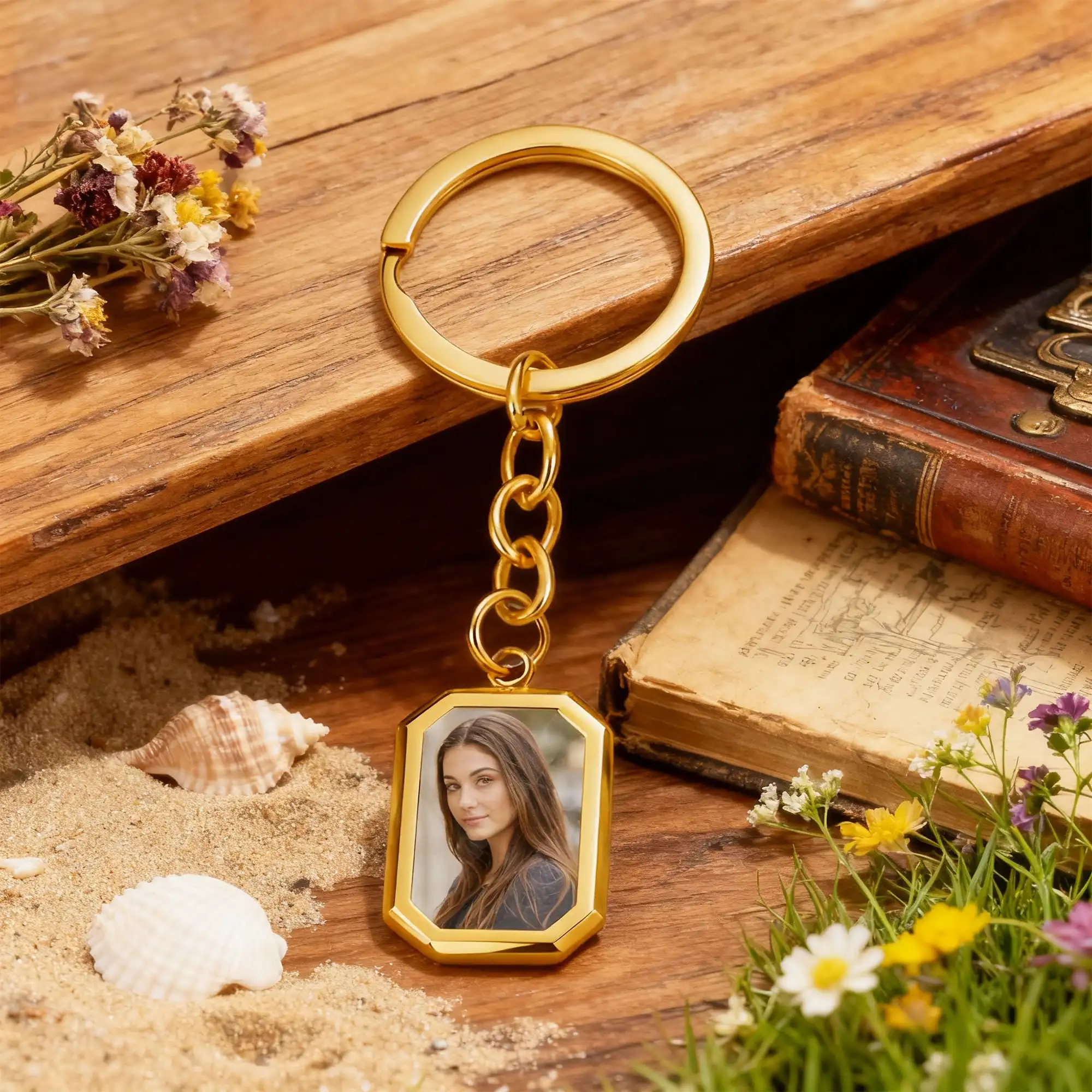 Custom Photo Heat Activated Keychain