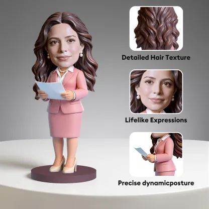Custom Lawyer Teacher Highly Realistic Full-Color 3D Printed Chibi Figurine Teachers' Day Gift