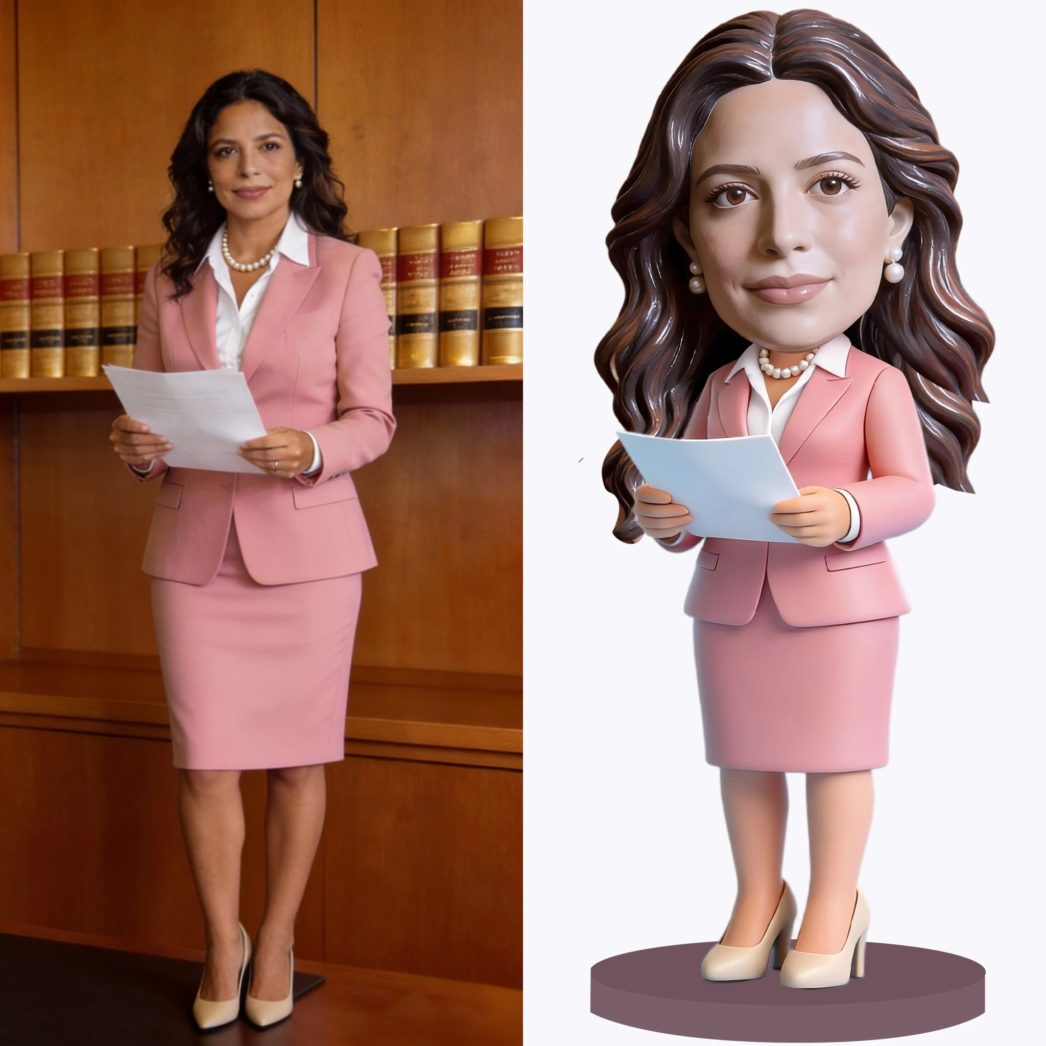 Custom Lawyer Teacher Highly Realistic Full-Color 3D Printed Chibi Figurine Teachers' Day Gift