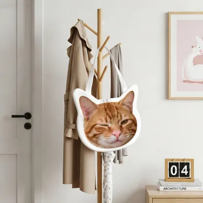 Custom Cat Dog Pet Face Photo Canvas Bag