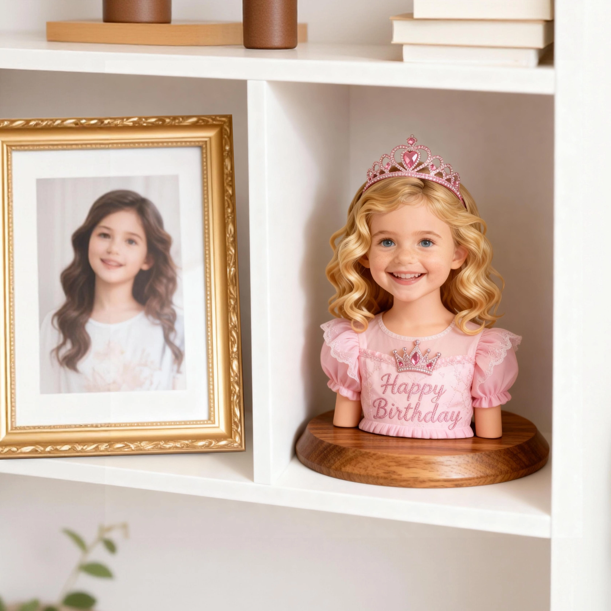 Personalized Highly Realistic Full-Color 3D Bust with Arms Figurine for Birthday Occasion