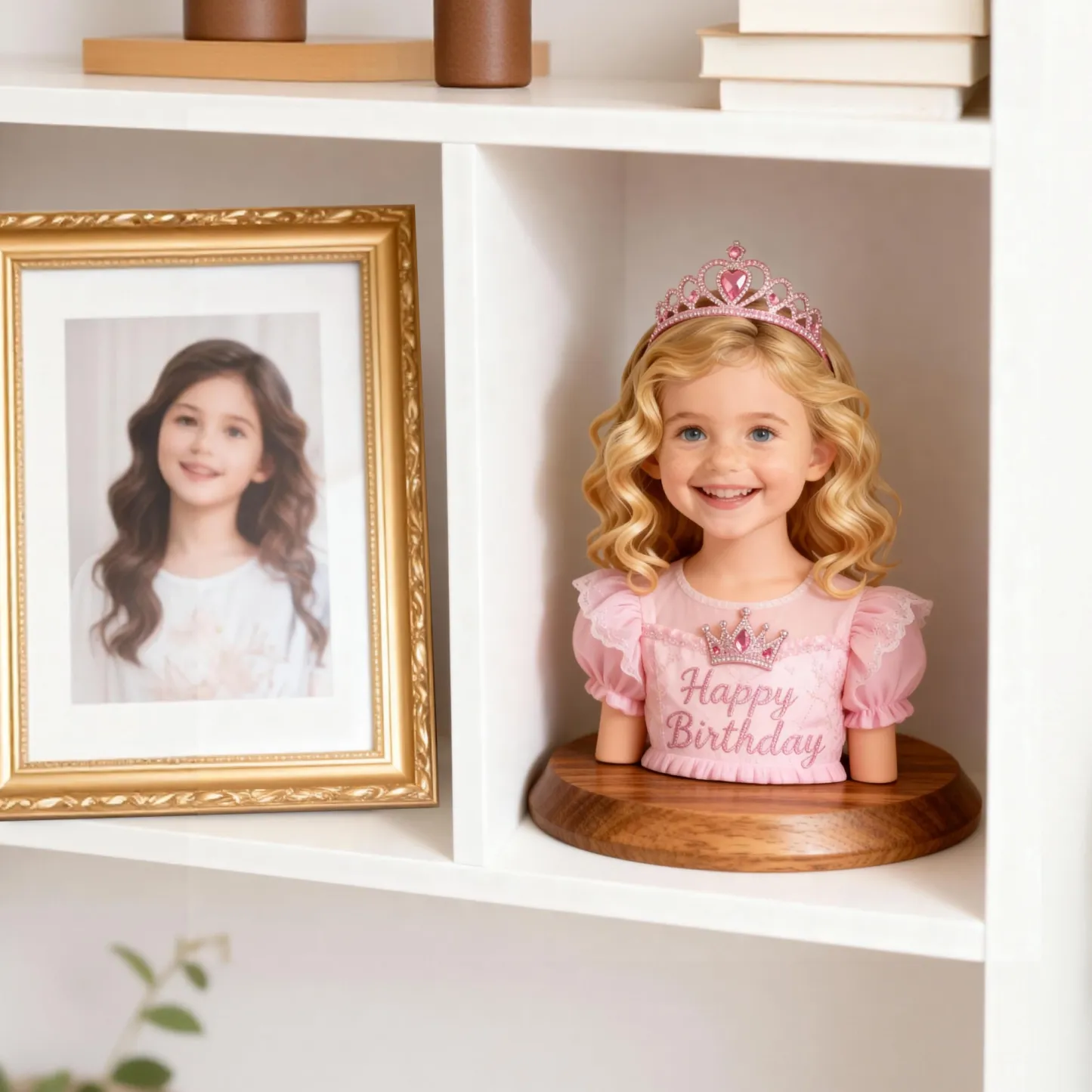 Personalized Highly Realistic Full-Color 3D Bust with Arms Figurine for Birthday Occasion