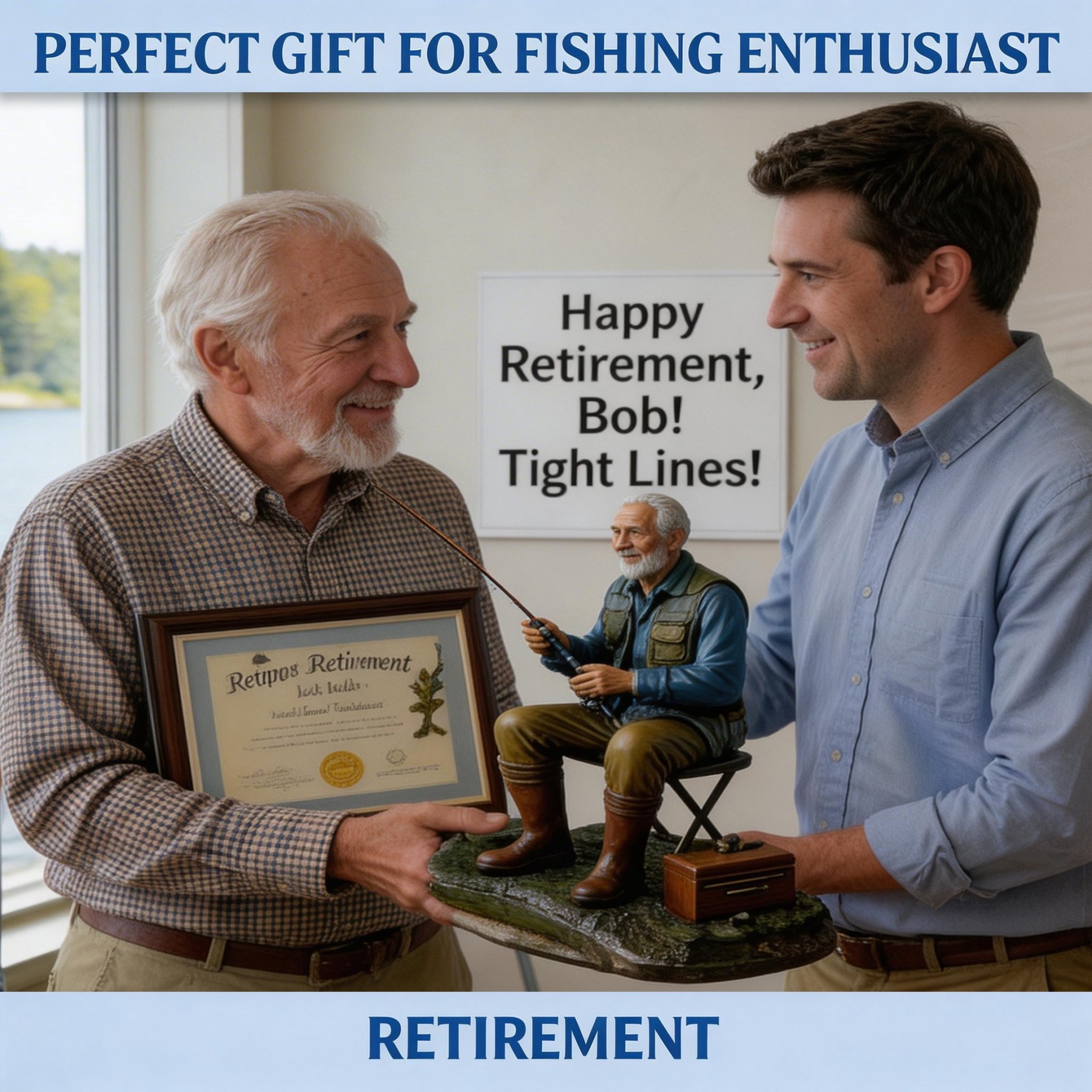 Personalized Highly Realistic Full-Color 3D Full Body Fishing Enthusiast Figurine