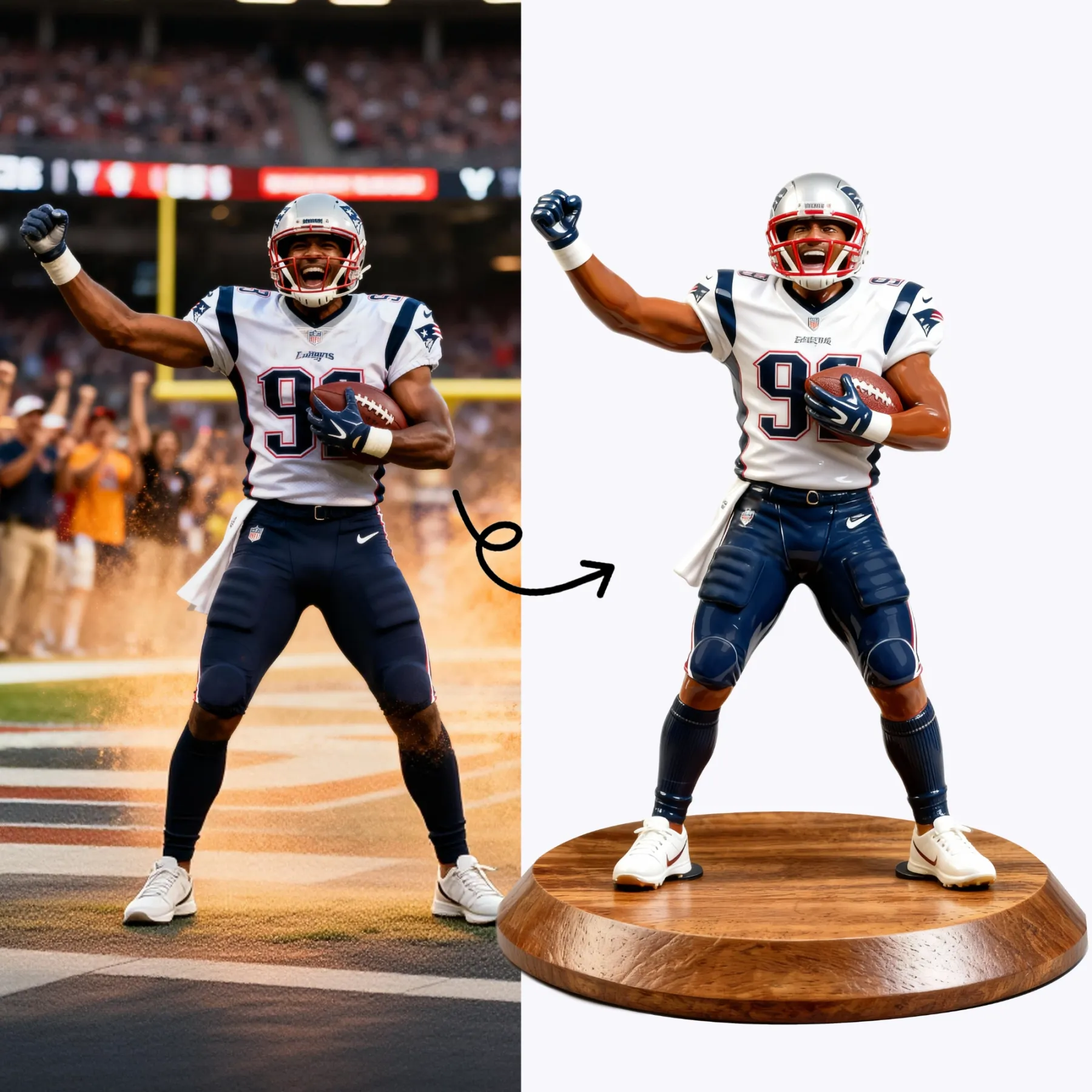 Personalized Highly Realistic Full-Color 3D Full Body Sports Figurine - Baseball,football,soccer,tennis,skiing,golf
