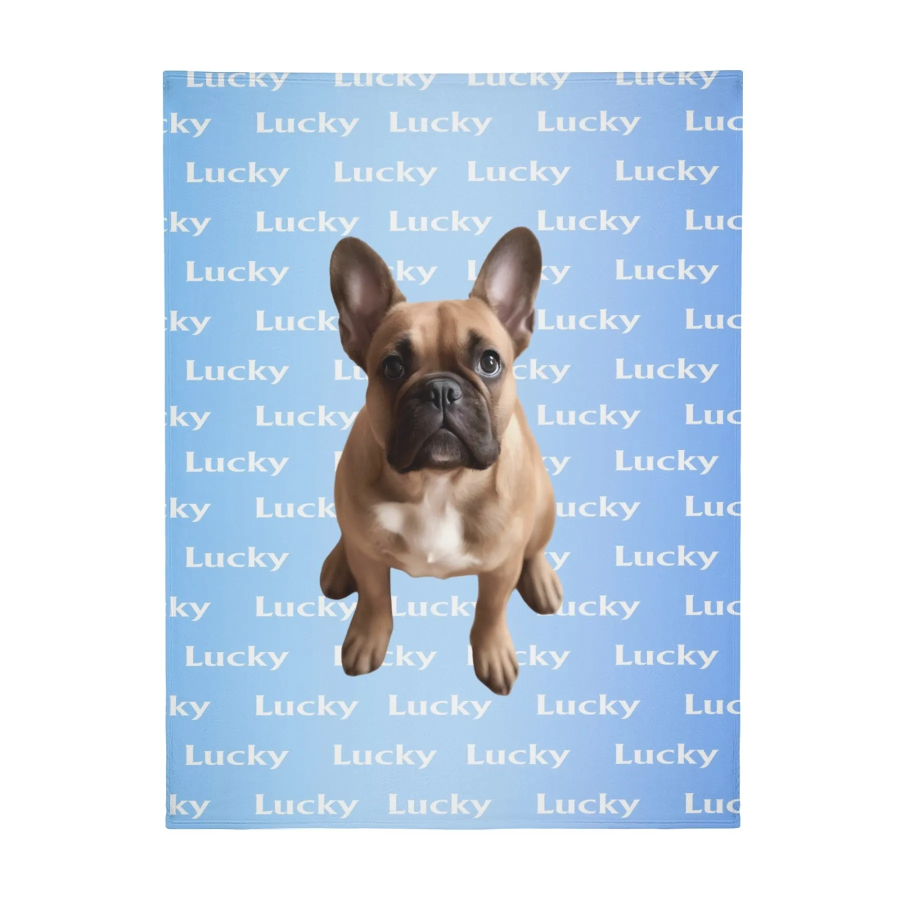 Custom Fuzzy Fleece Blanket with Pet Photo and Text