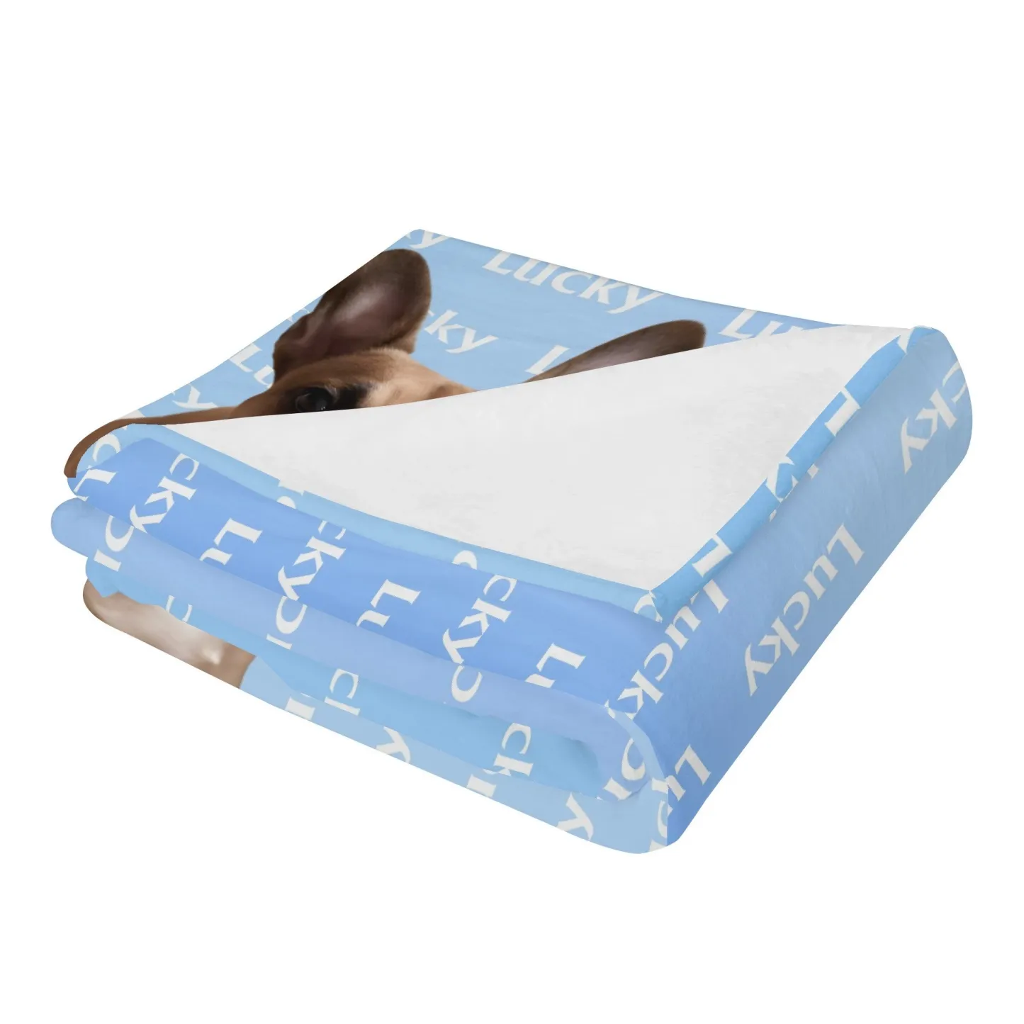 Custom Fuzzy Fleece Blanket with Pet Photo and Text