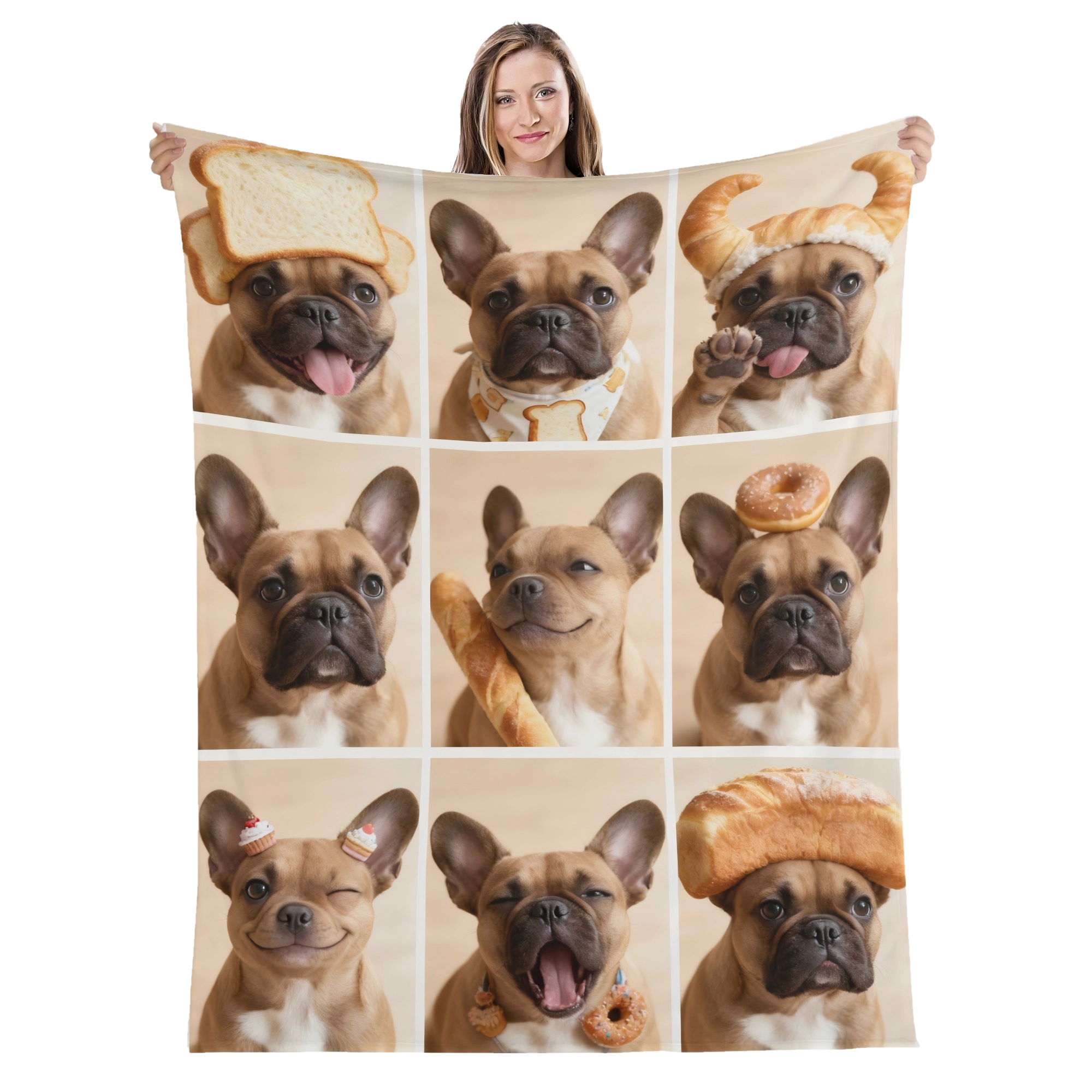 Personalized Pet Bakery 9-Grid Blanket