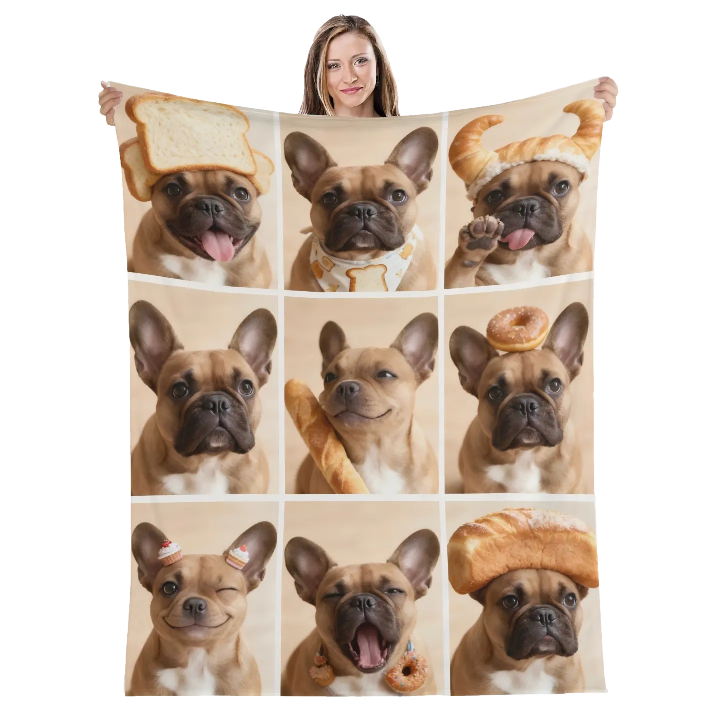Personalized Pet Bakery 9-Grid Blanket