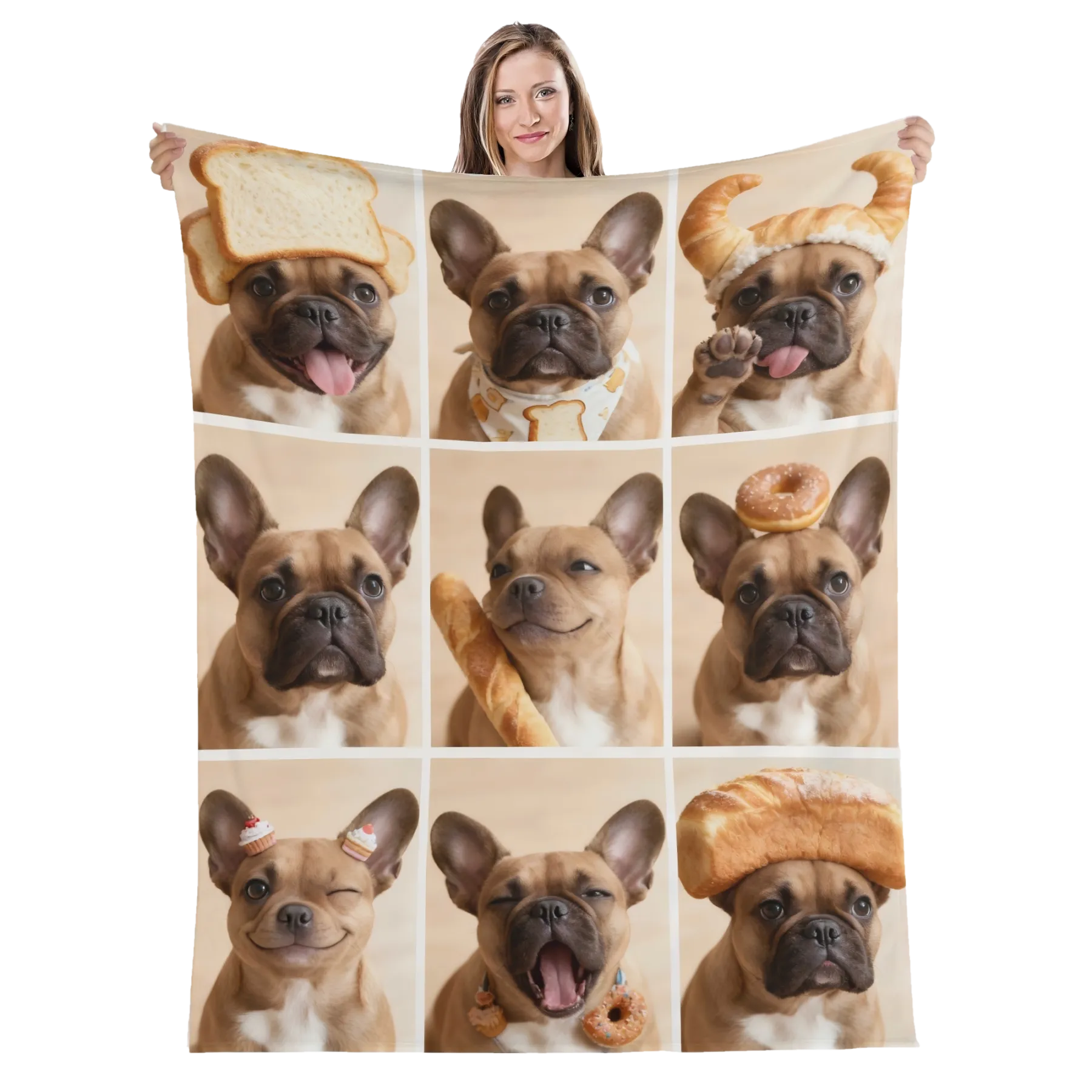 Personalized Pet Bakery 9-Grid Blanket