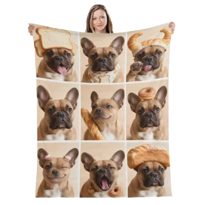 Personalized Pet Bakery 9-Grid Blanket