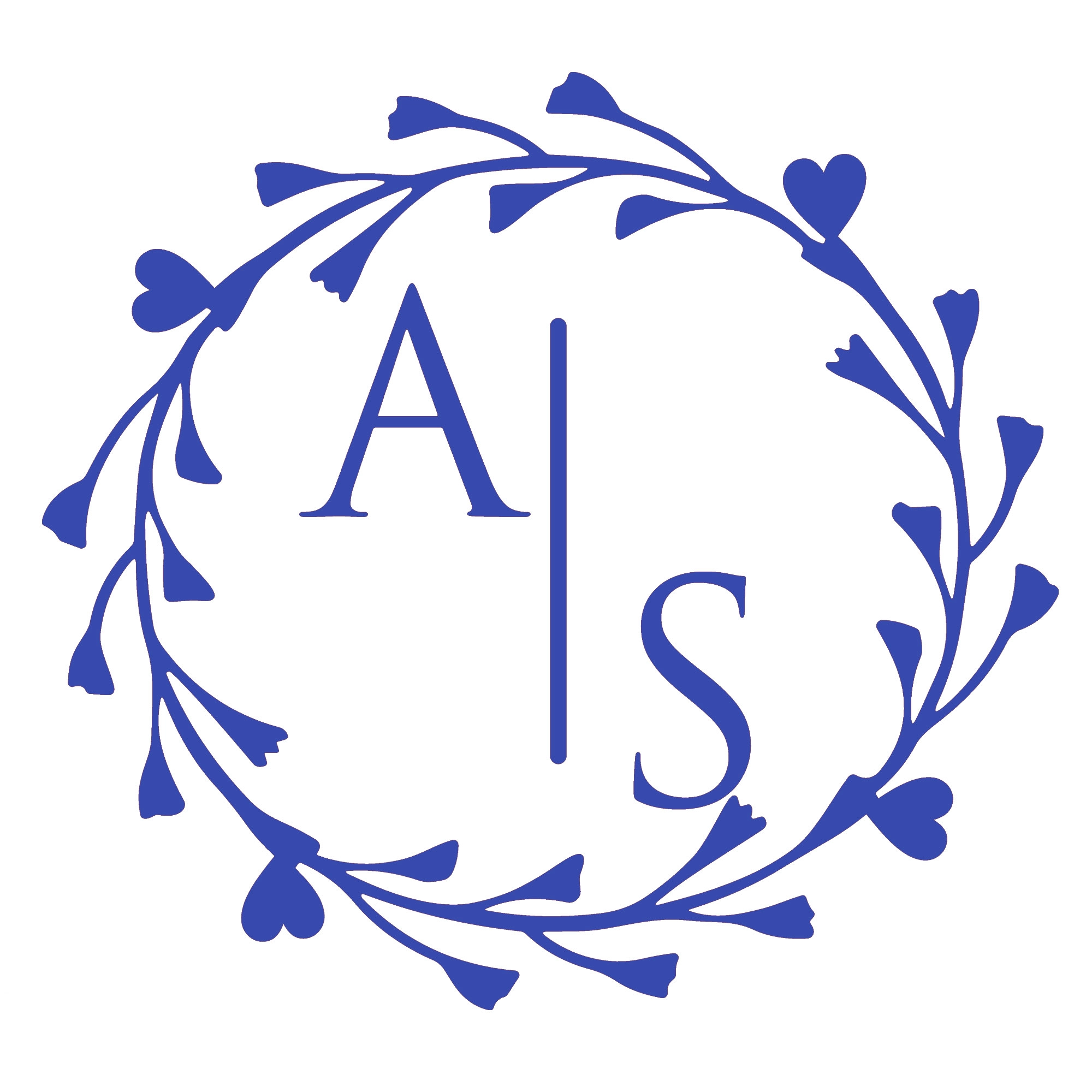 Custom Double Initials Wedding Stamp Wood Handle Stamp Self-inking Stamp Book Embosser