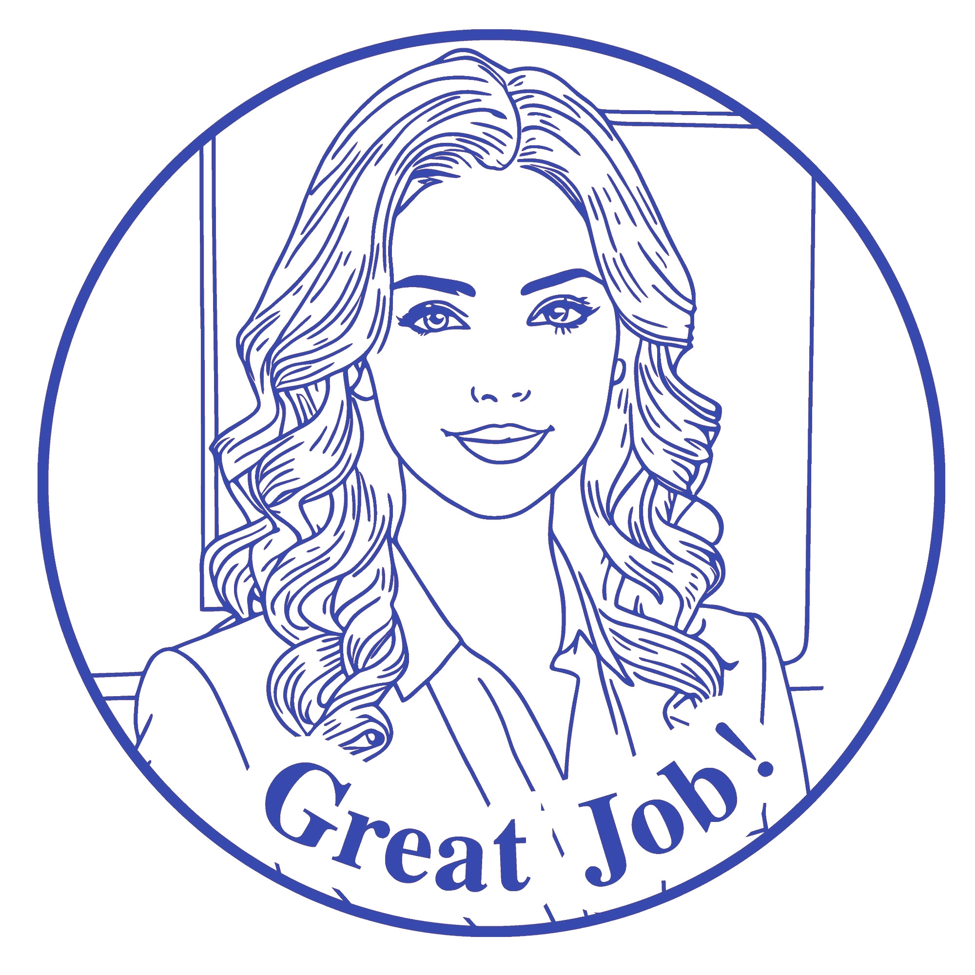 Custom Portrait Text Stamp For Teacher with Text Wood Handle Stamp Self-inking Stamp