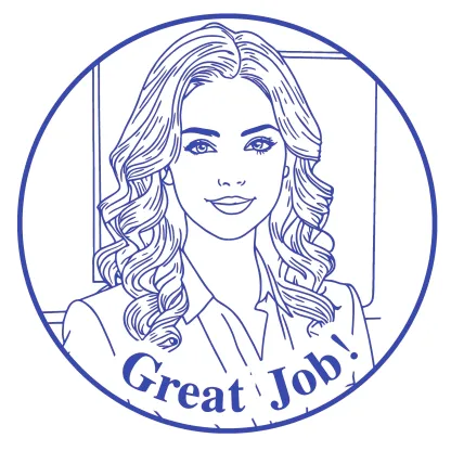 Custom Portrait Text Stamp For Teacher with Text Wood Handle Stamp Self-inking Stamp