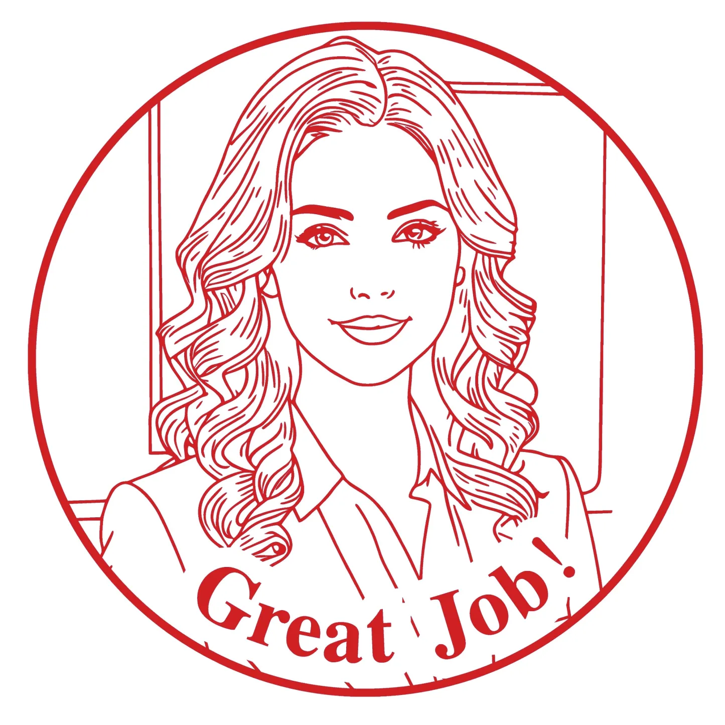 Custom Portrait Text Stamp For Teacher with Text Wood Handle Stamp Self-inking Stamp