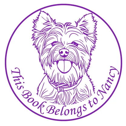 Personalized Pet Portrait Stamp with Text Wood Handle Stamp Self Inking